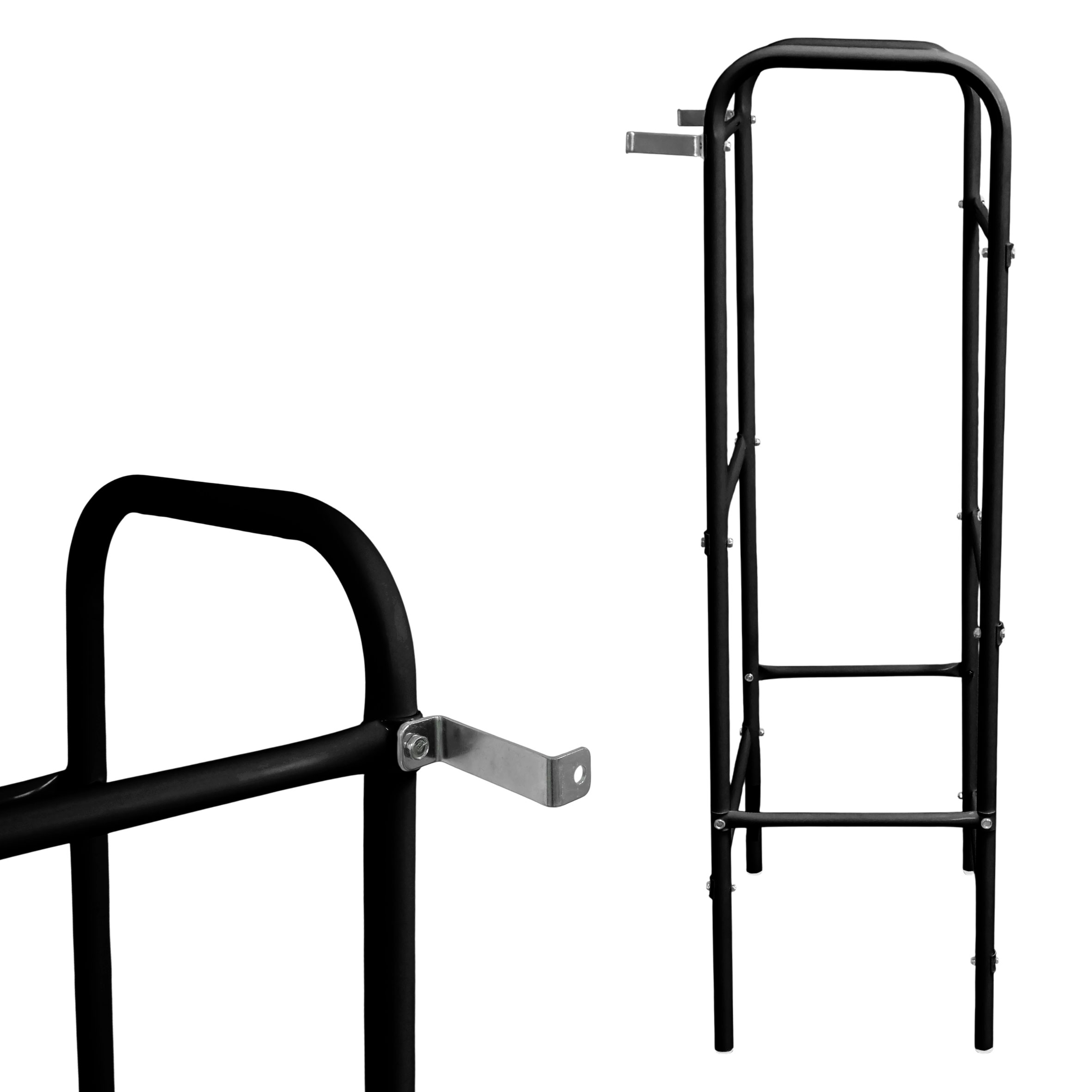 Metall Getränkekisten Ständer schwarz - 116 x 50 cm / 3 Kisten - Kasten Regal Ständer