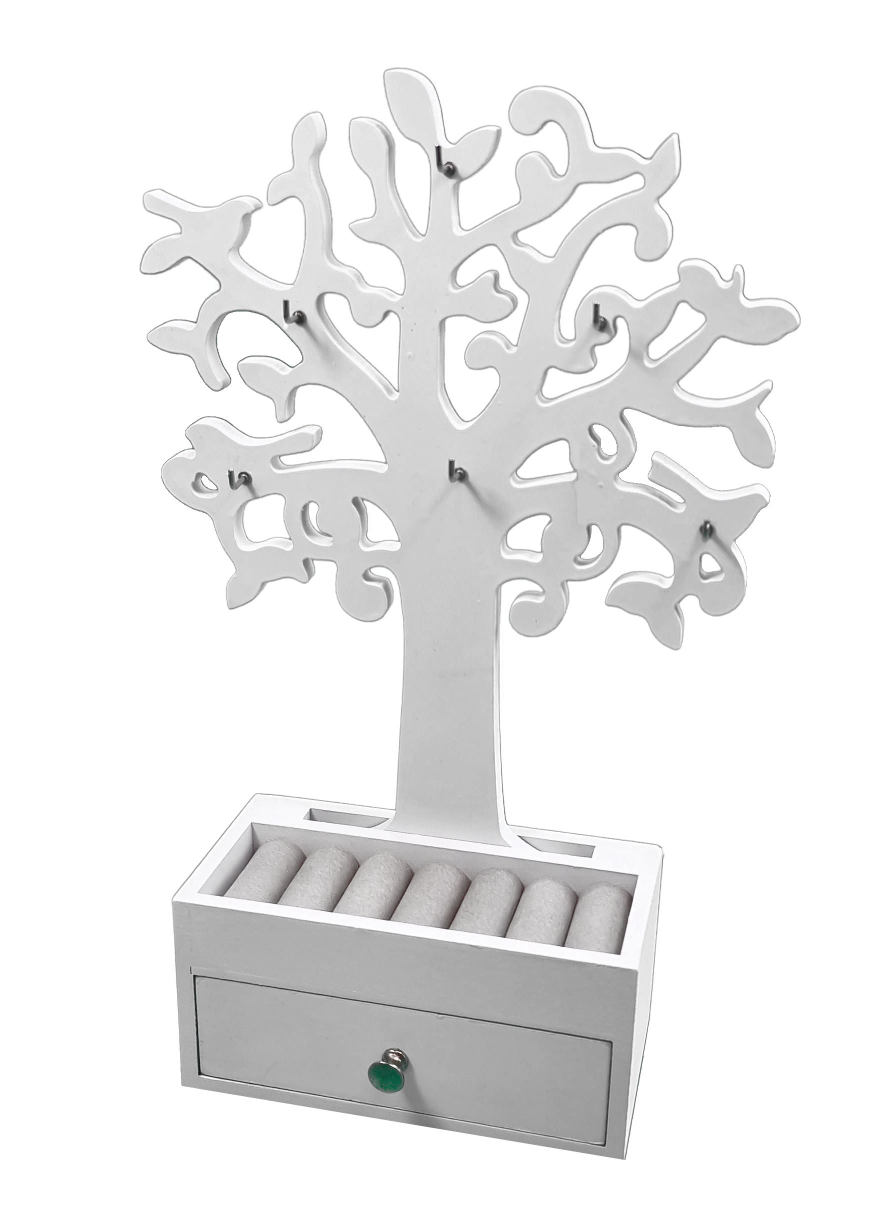 Holz Schmuckbaum mit Schublade - 31 cm