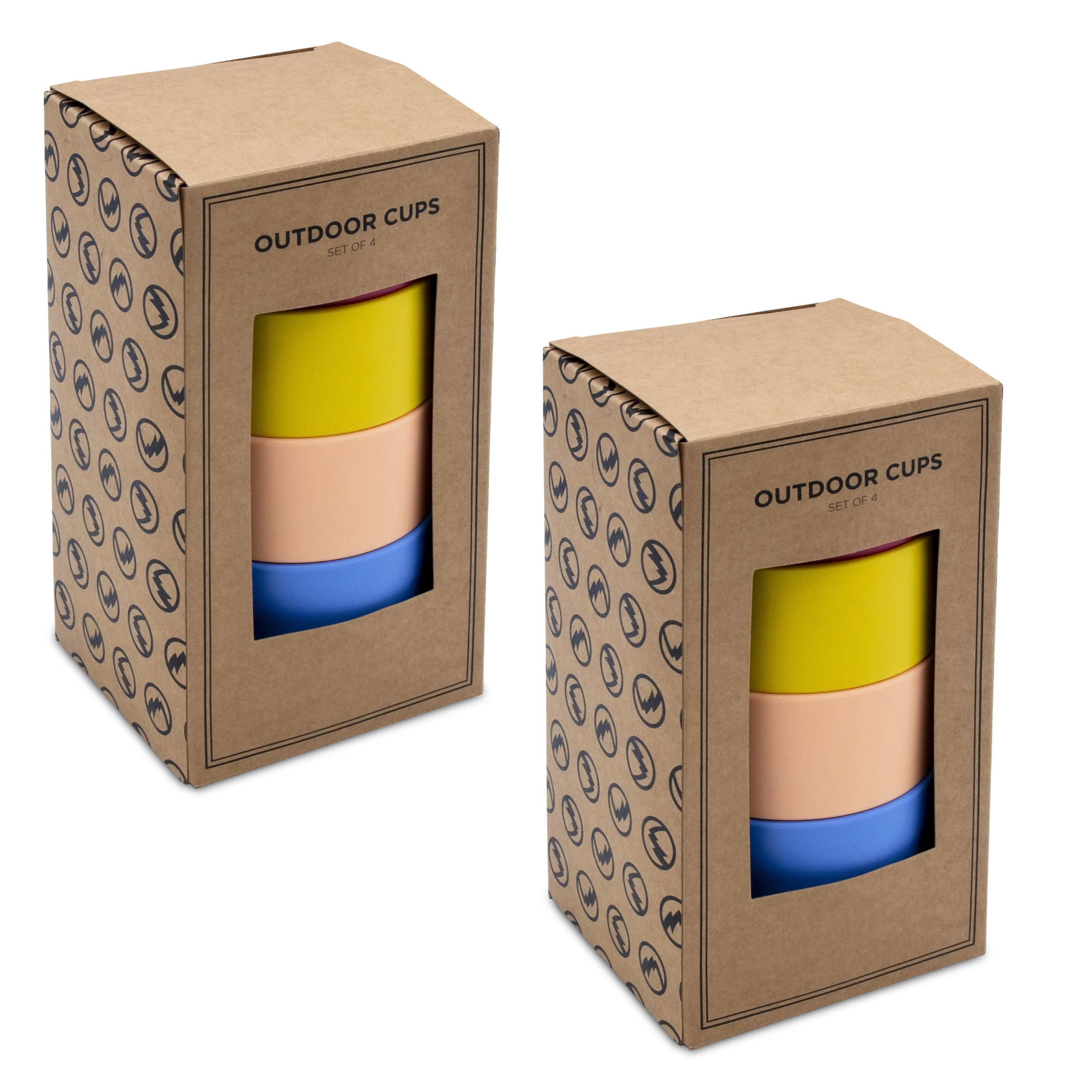 Mehrweg Kunststoff Becher 8er Set bunt spülmaschinenfest - 300 ml - Camping Tasse bruchsicher mehrfach wiederverwendbar