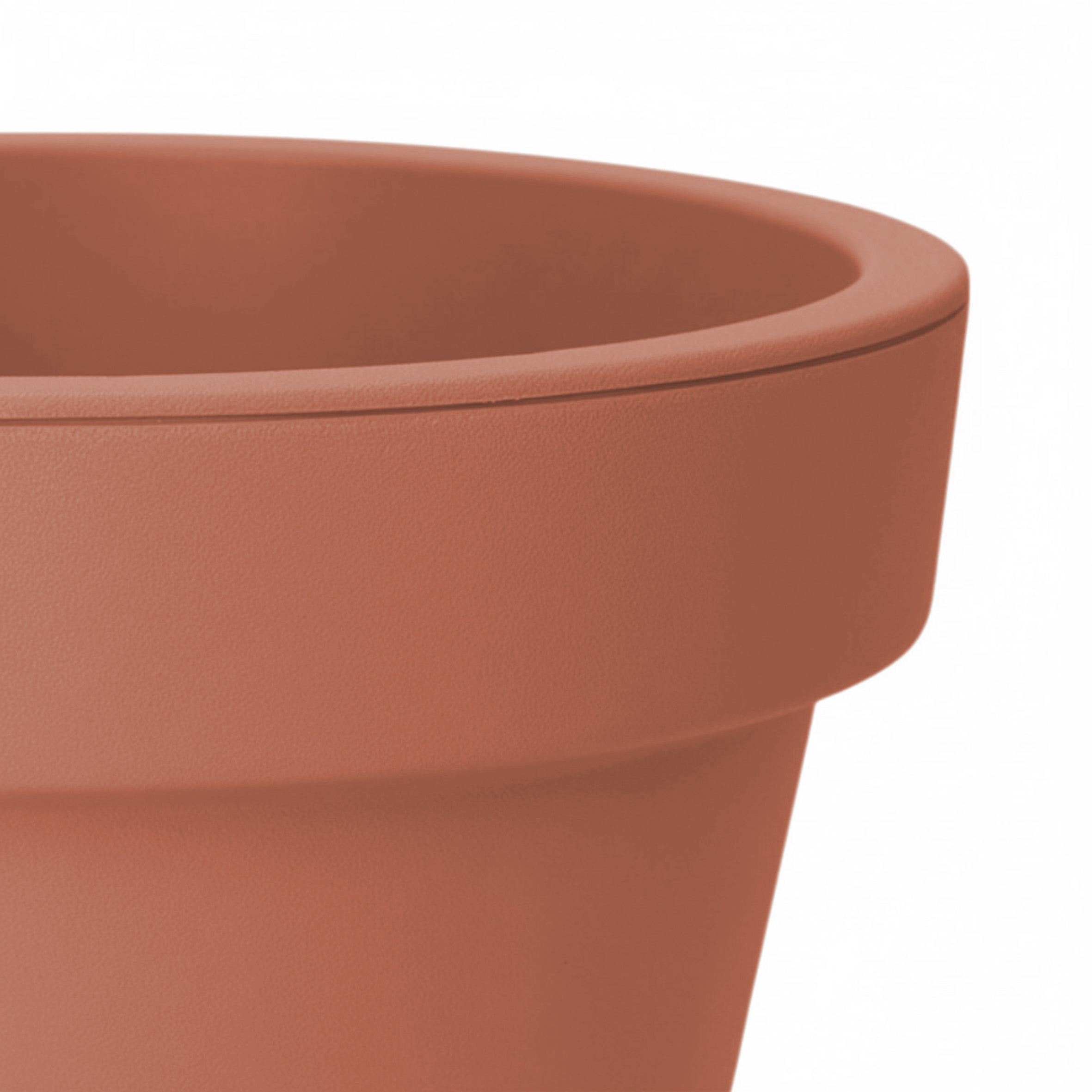 Kunststoff Pflanzkübel XXL rund Ø 58 cm - terracotta - Blumenkübel groß für Außen und Innen