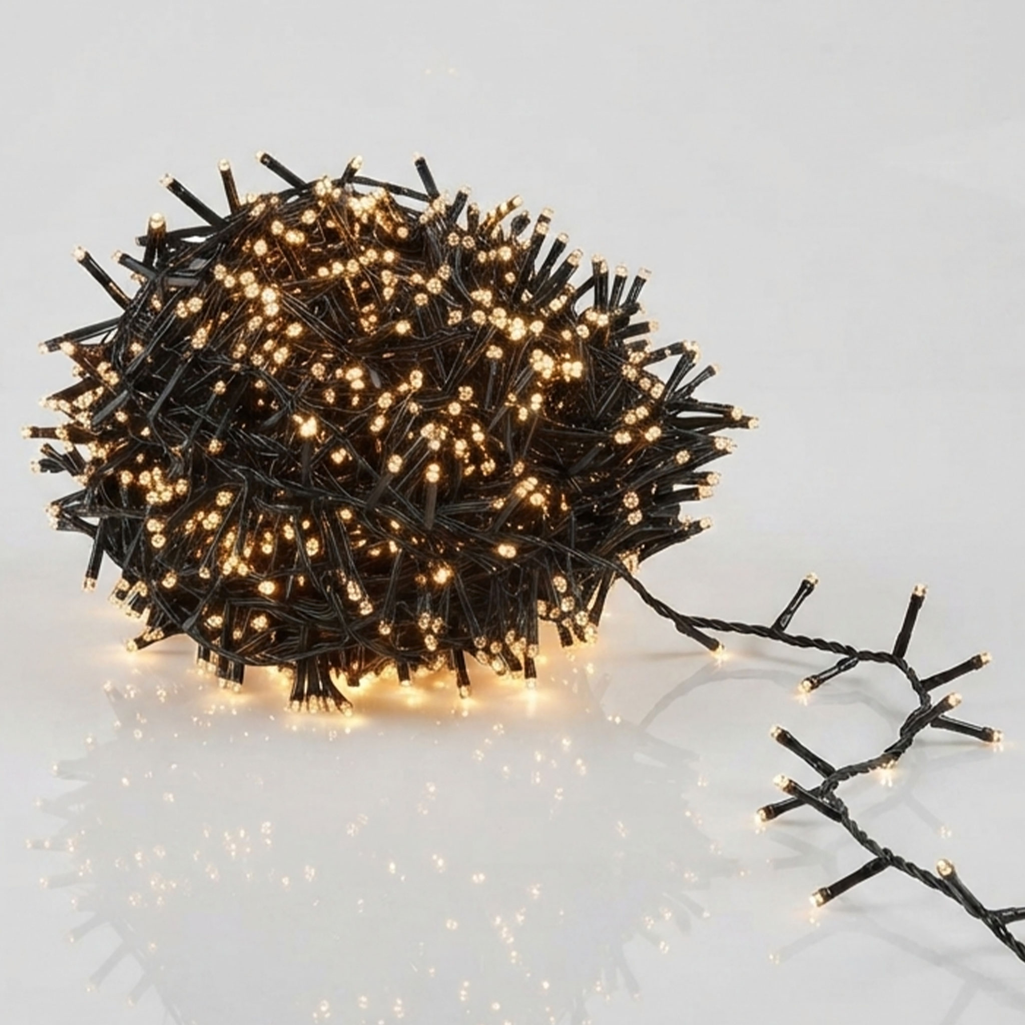 LED Lichterkette mit 1200 LEDs ca.: 24 m mit Controller und Speicherchip - Farbe: extra warmweiß