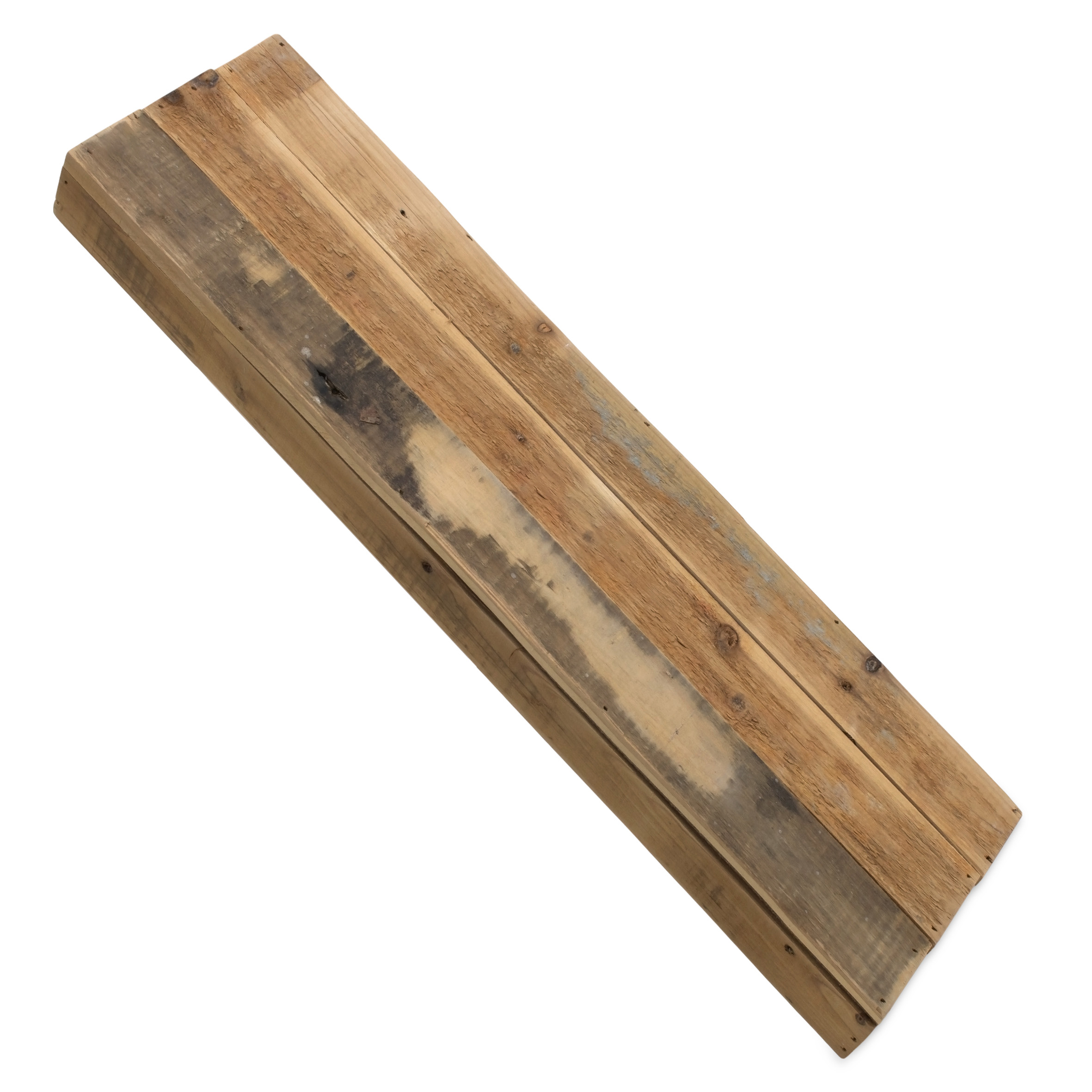 Holz Dekotablett natur mit Rand - 50 x 16 cm - Kerzentablett rechteckig mit Griffen