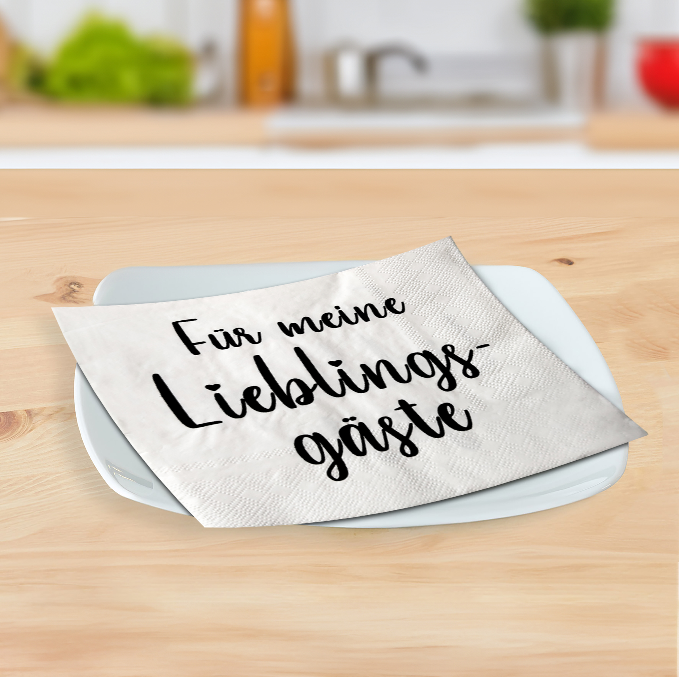 Servietten 60 Stück mit 3 verschiedenen Motiven - Gastfreundschaft - Tischdeko Papierservietten 3er Set mit Spruch