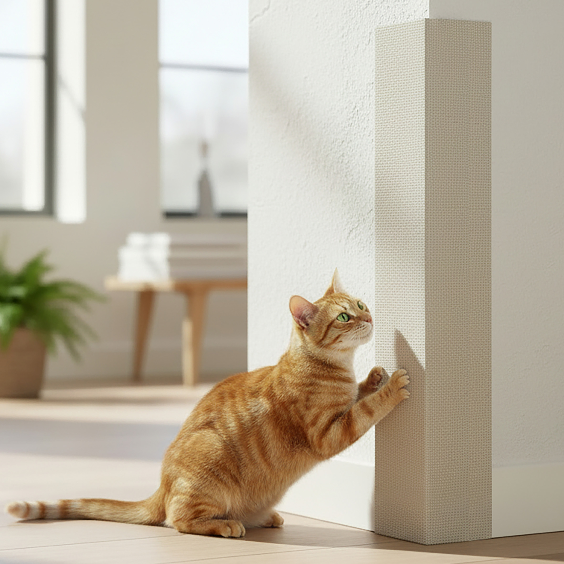 Katzen Kratzbrett mit 2 verschiedenen Seiten - 50 cm oder 80 cm / 1er oder 2er Pack - Sisal und Plüsch Kratzecke zum Legen oder Hängen