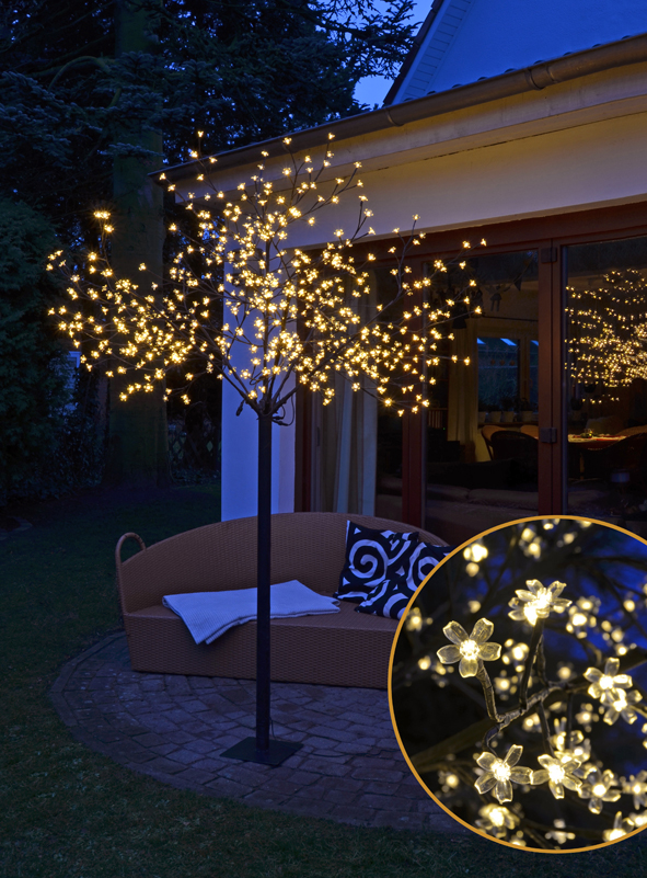 LED Deko Kirschblüten Baum 250 cm - 600 LED