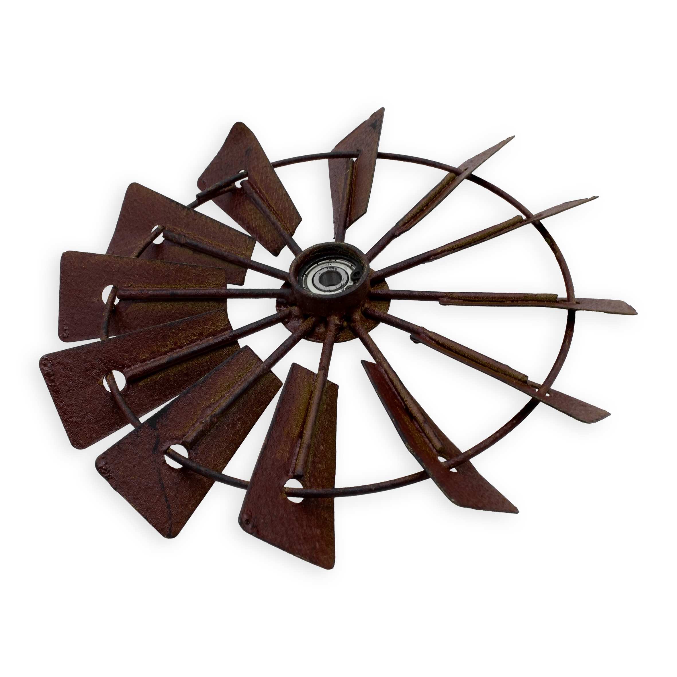 Metall Rost Windmühle mit Windfahne - 120 x 17 cm - Deko Gartenstecker Windrad
