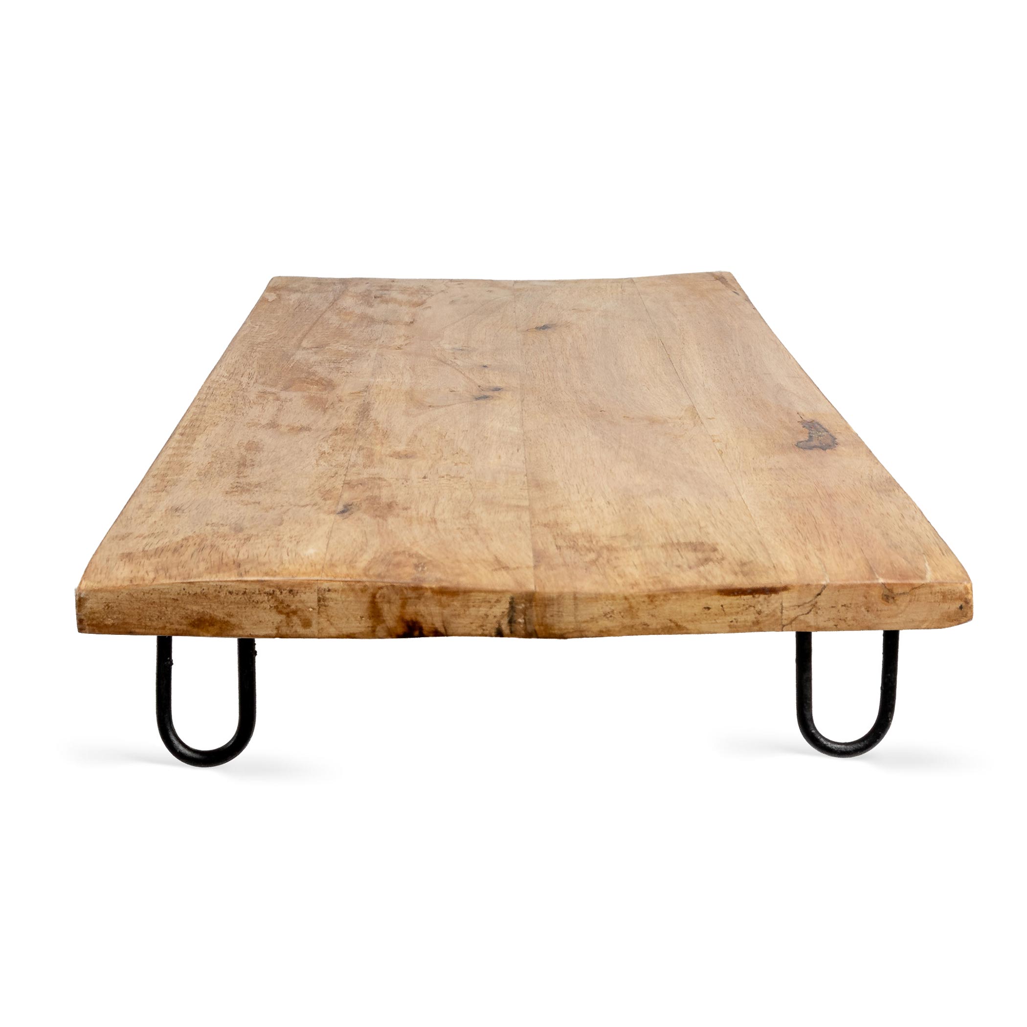 Mango Servierplatte mit 4 Standfüßen - 50 cm - großes Holz Tablett für Käse oder Tapas