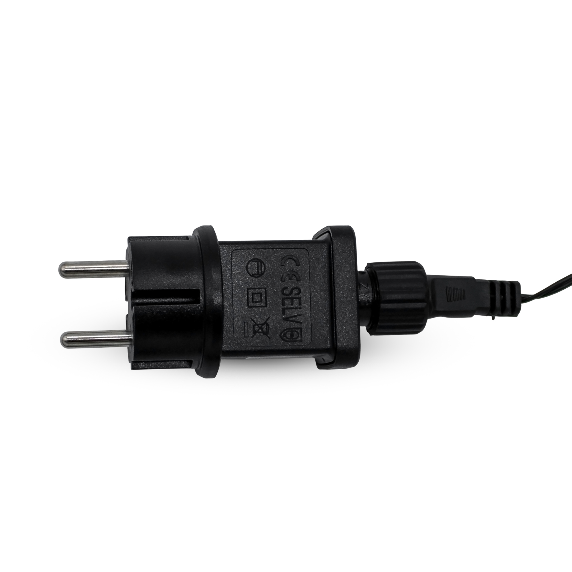 Eisregen Lichtervorhang warm weiß für Außen mit Stecker - 90 LED / 3 m - Eiszapfen Lichterkette mit 20 Lichtfäden