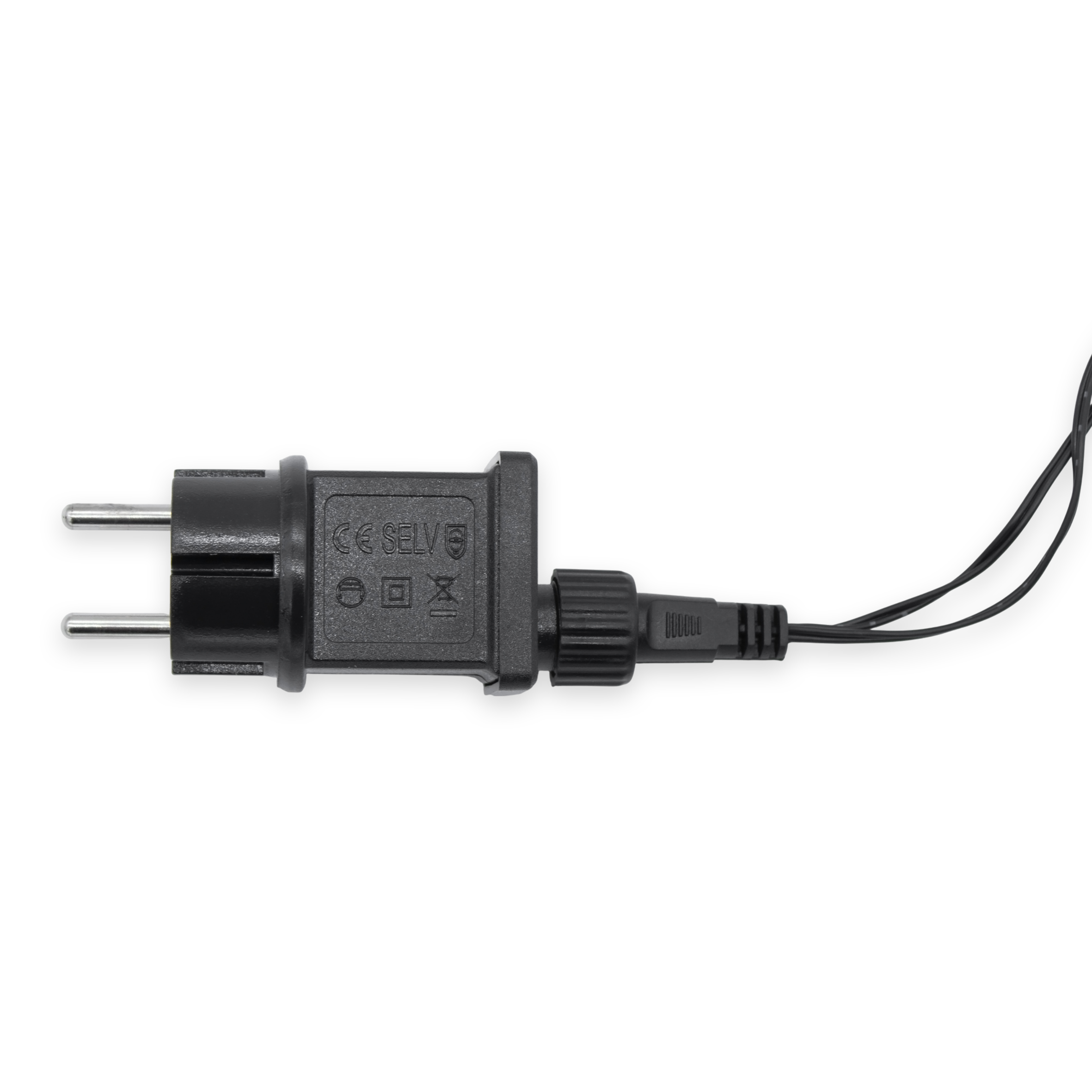 Leuchtstern Gartenstecker 2er Set für Außen mit Timer - 125 cm + 90 cm - Metall Stern Beetstecker schwarz mit 130 LED warm weiß beleuchtet
