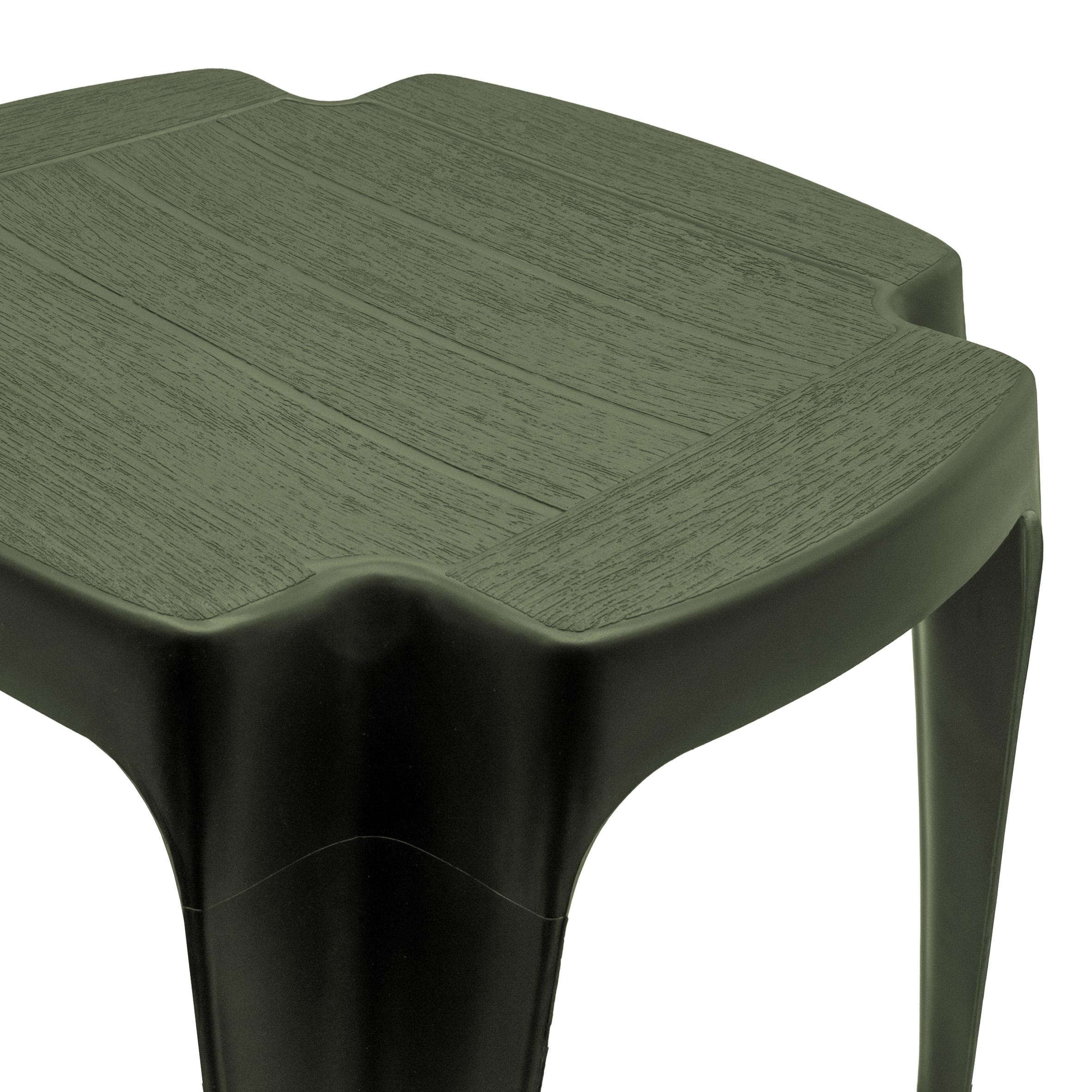 Kunststoff Mehrzweck Hocker 42 x 38 cm - grün - Fußhocker oder Beistelltisch für Garten und Balkon