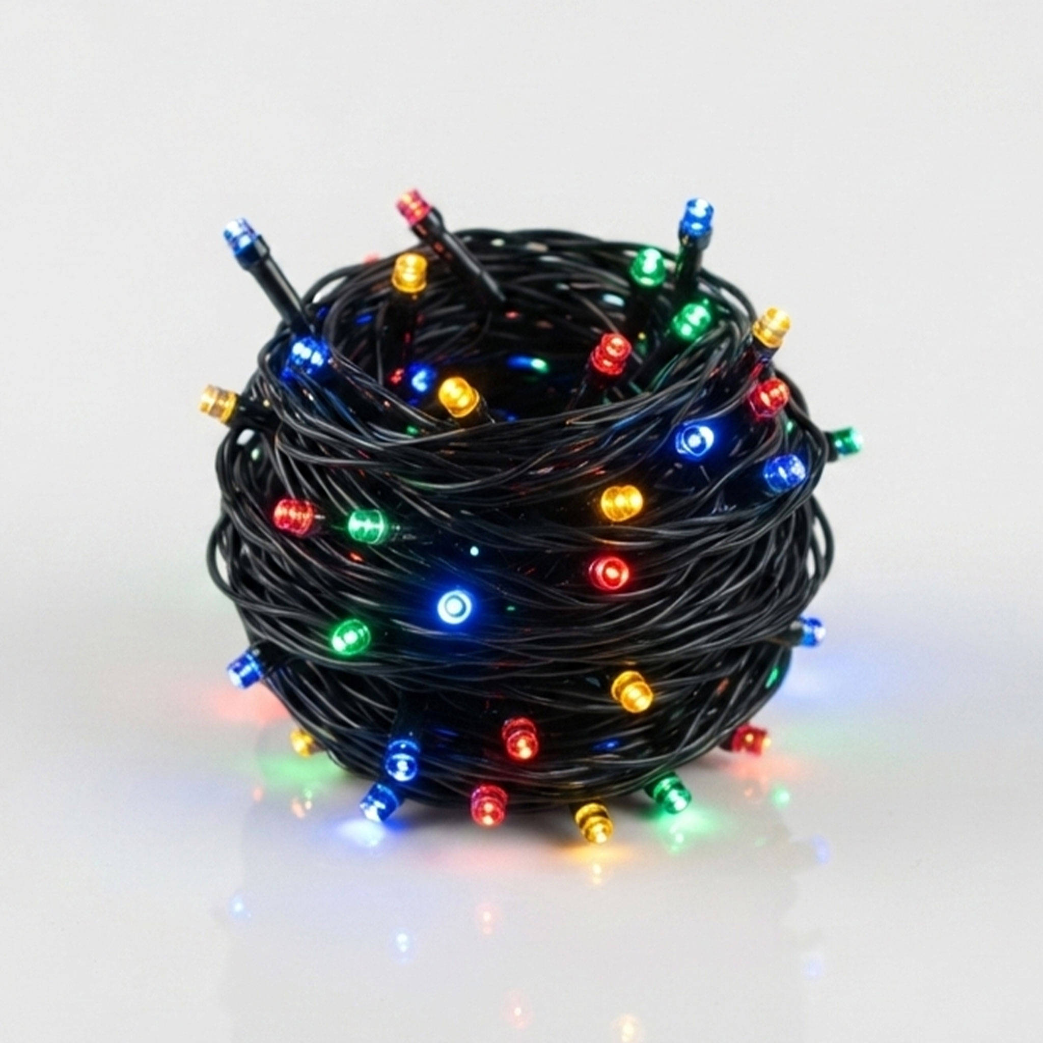 LED Weihnachts Lichterkette mehrfarbig - 40 LED / 6 m - Deko Beleuchtung bunt für Außen mit Timer