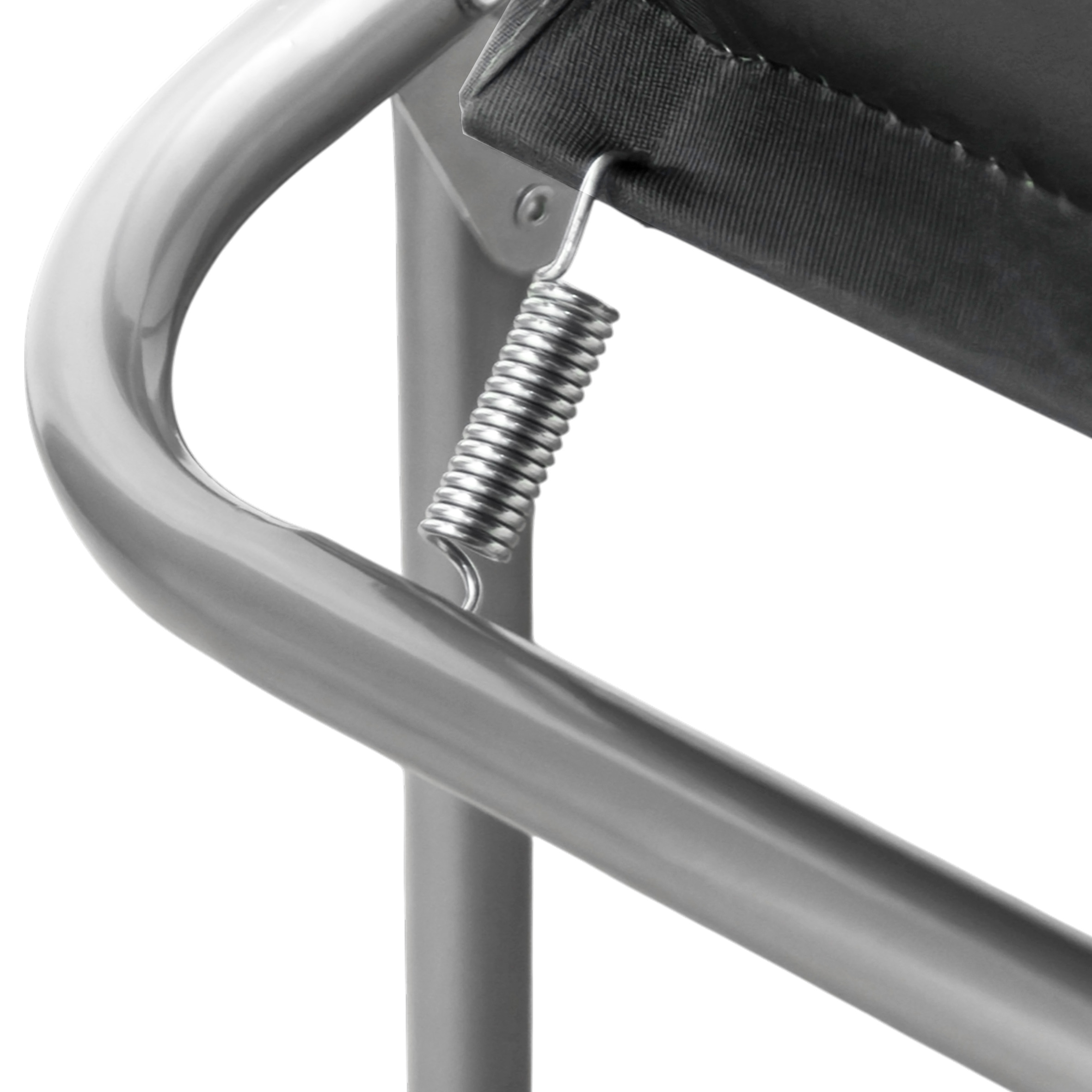 Camping Klappstuhl mit Armlehnen belastbar bis 100 kg - grau - Leichter und Kompakter Outdoor Stuhl für Camping und Garten
