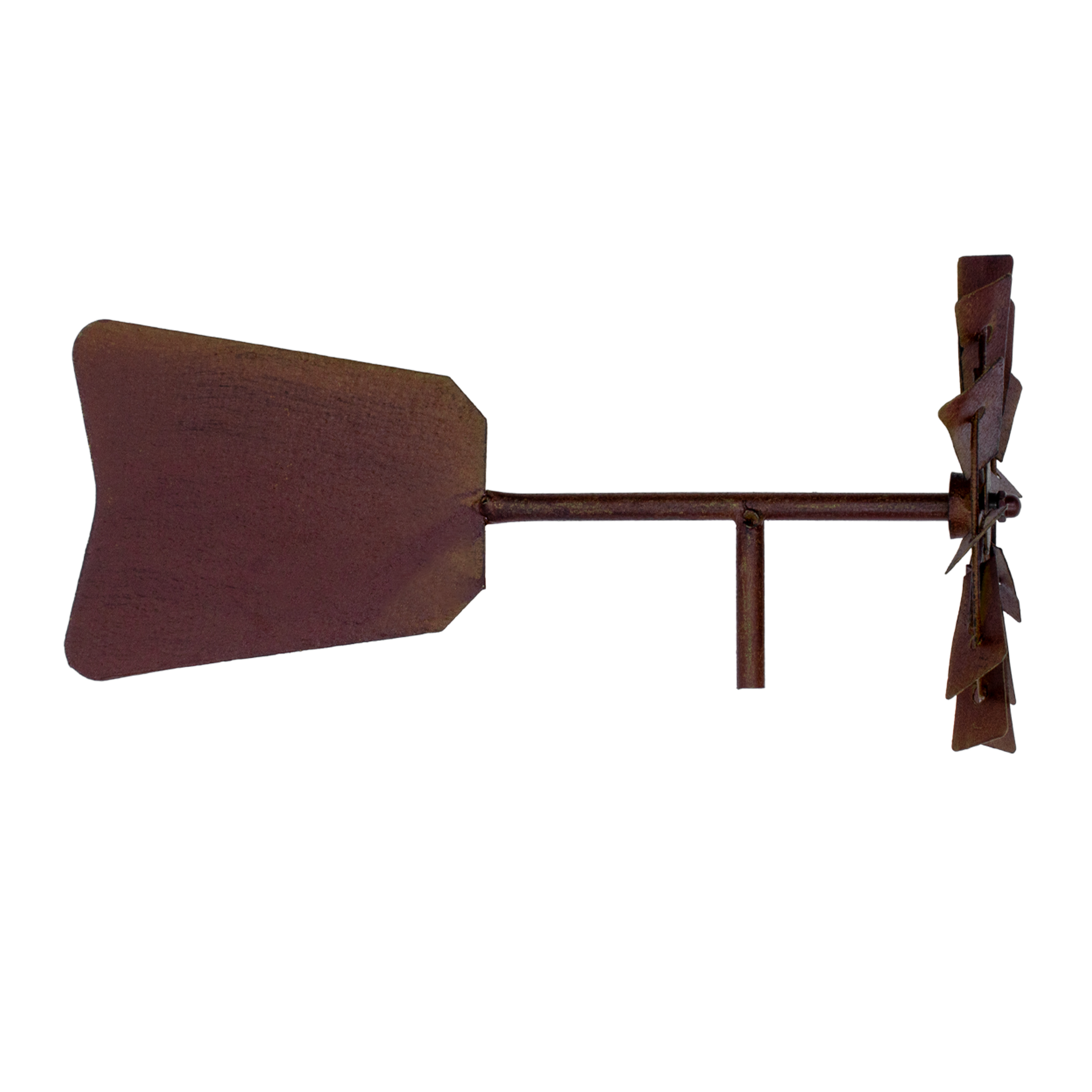 Metall Rost Windmühle mit Windfahne - 120 x 17 cm - Deko Gartenstecker Windrad