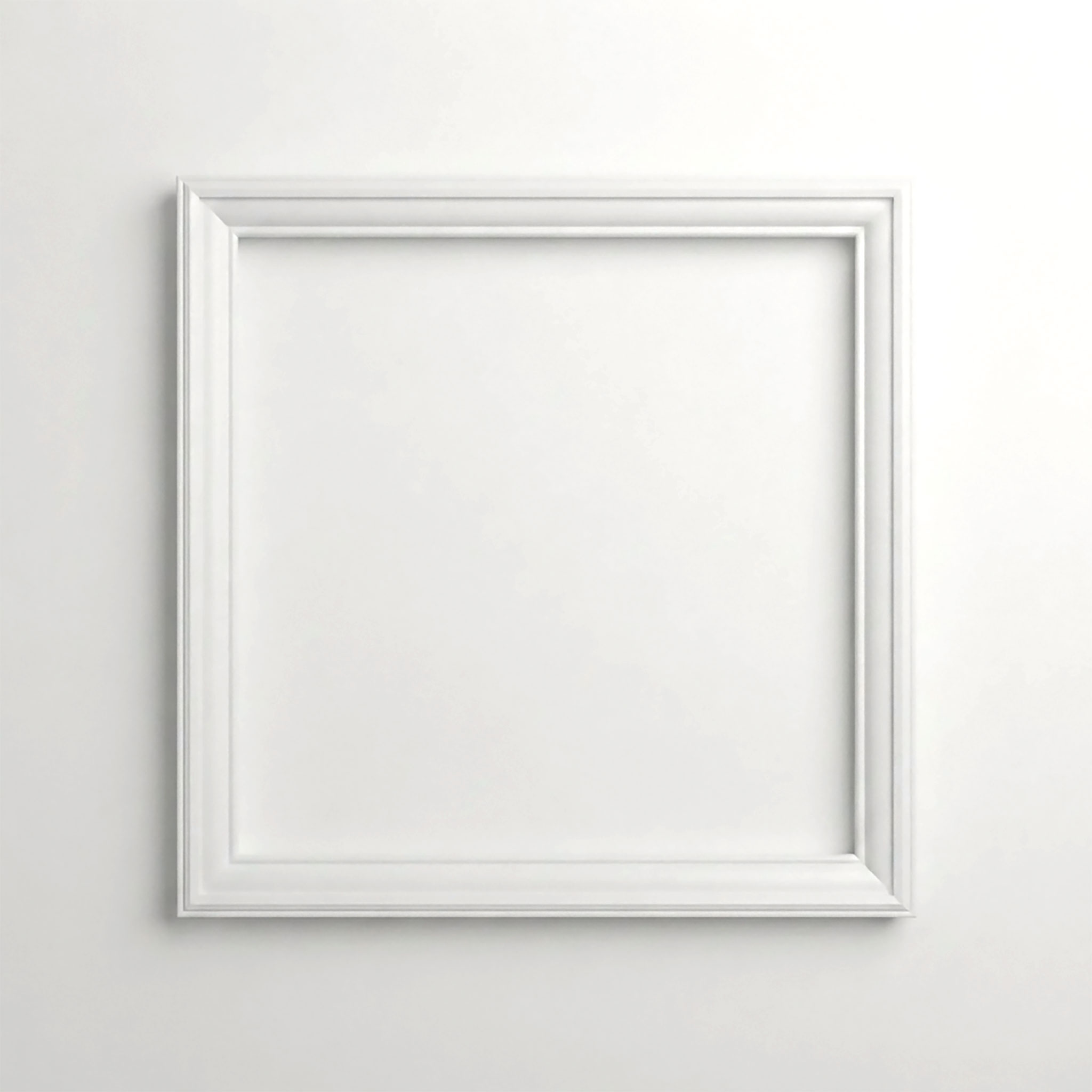 Zierleisten Set 4-teilig aus Polystyrol weiß vorgeschnitten - für 40 x 40 cm - Stuckleiste 4 Stück für Wand und Deckendekoration