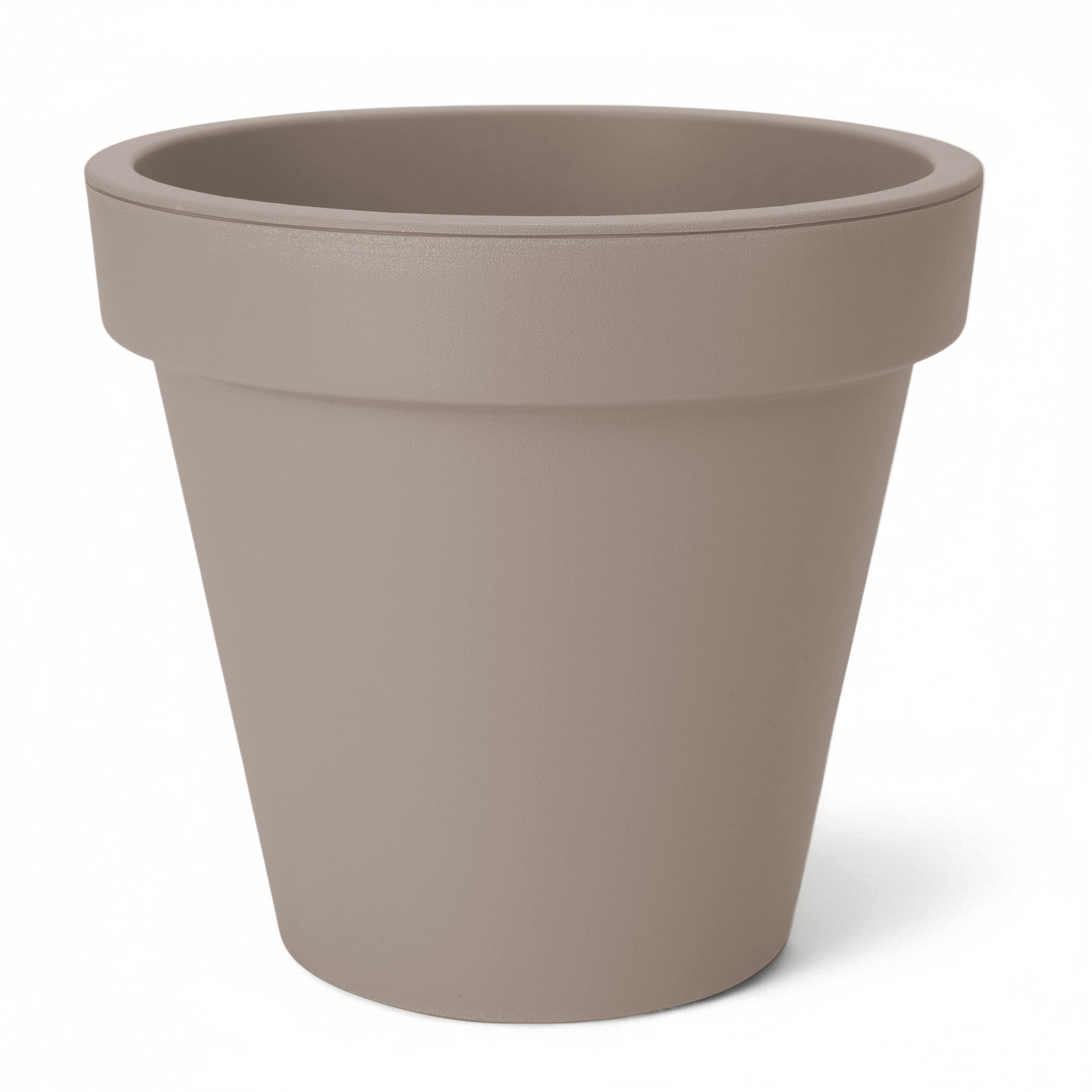 Kunststoff Pflanzkübel L rund Ø 48 cm - beige - Blumenkübel groß für Außen und Innen