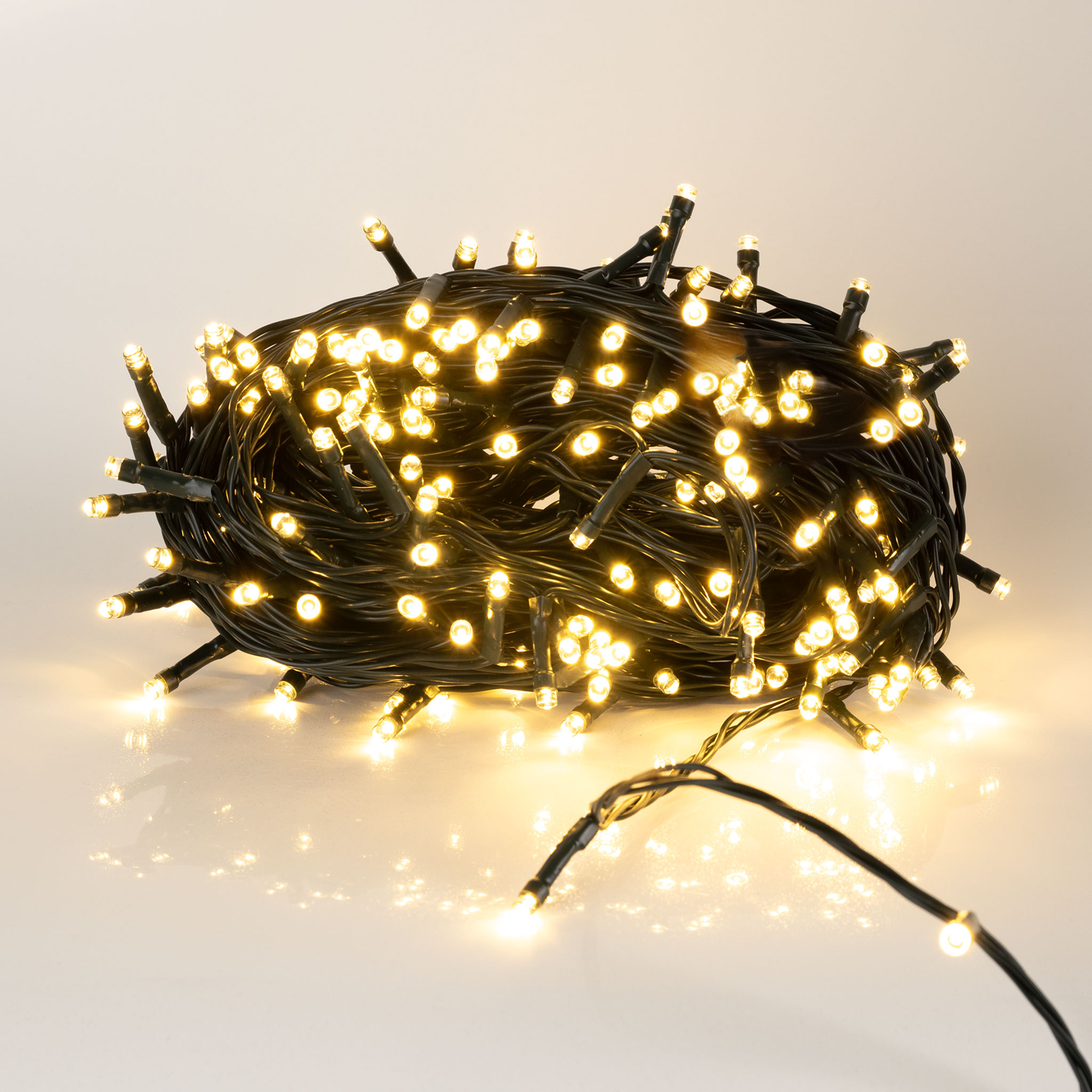 LED Weihnachts Lichterkette warm weiß - 40 m / 400 LED - Garten Deko Beleuchtung