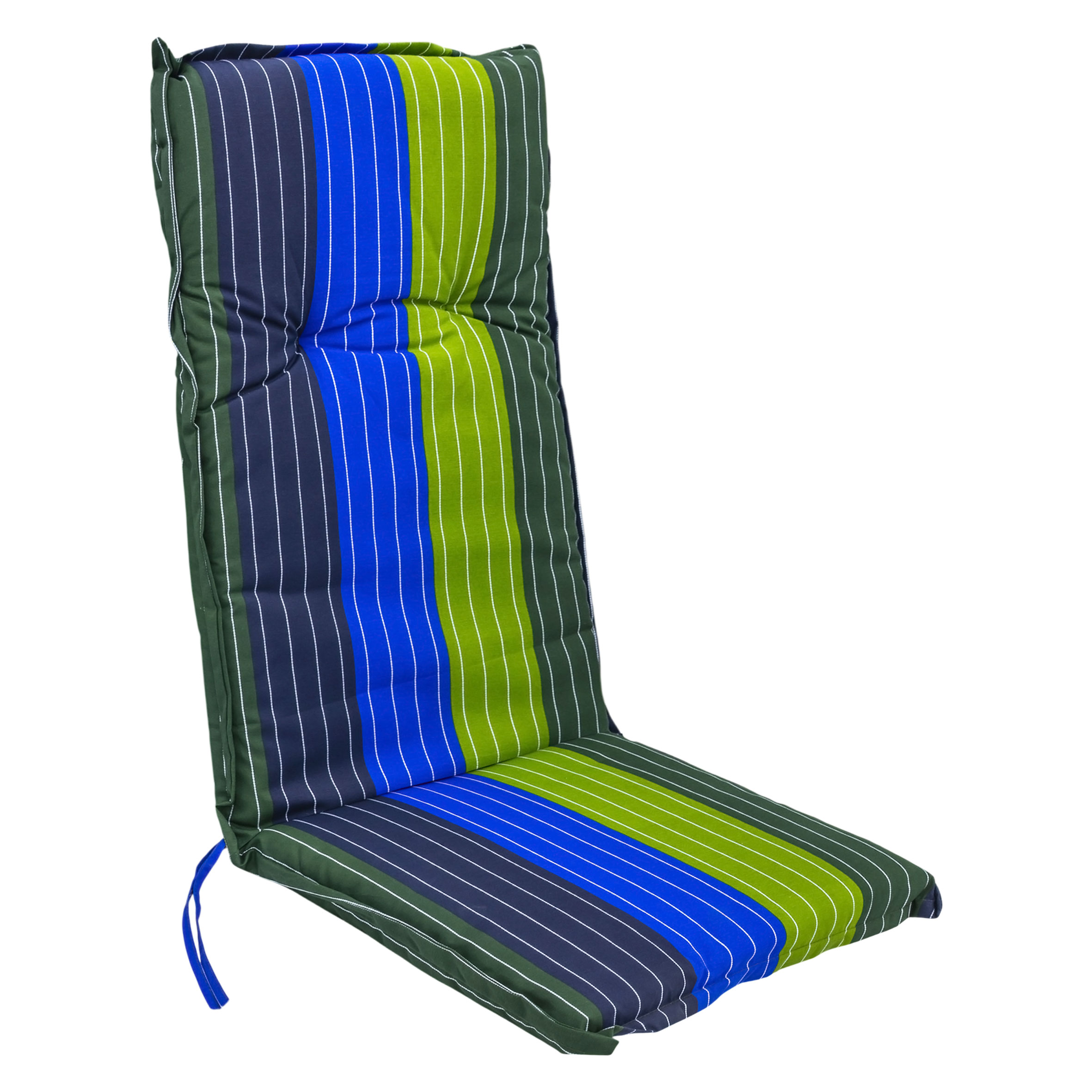 Universal Hochlehner Polster Auflage 123 cm - 18 verschiedene Designs / Farben - Gartenstuhl Sitzkissen Stuhlauflage