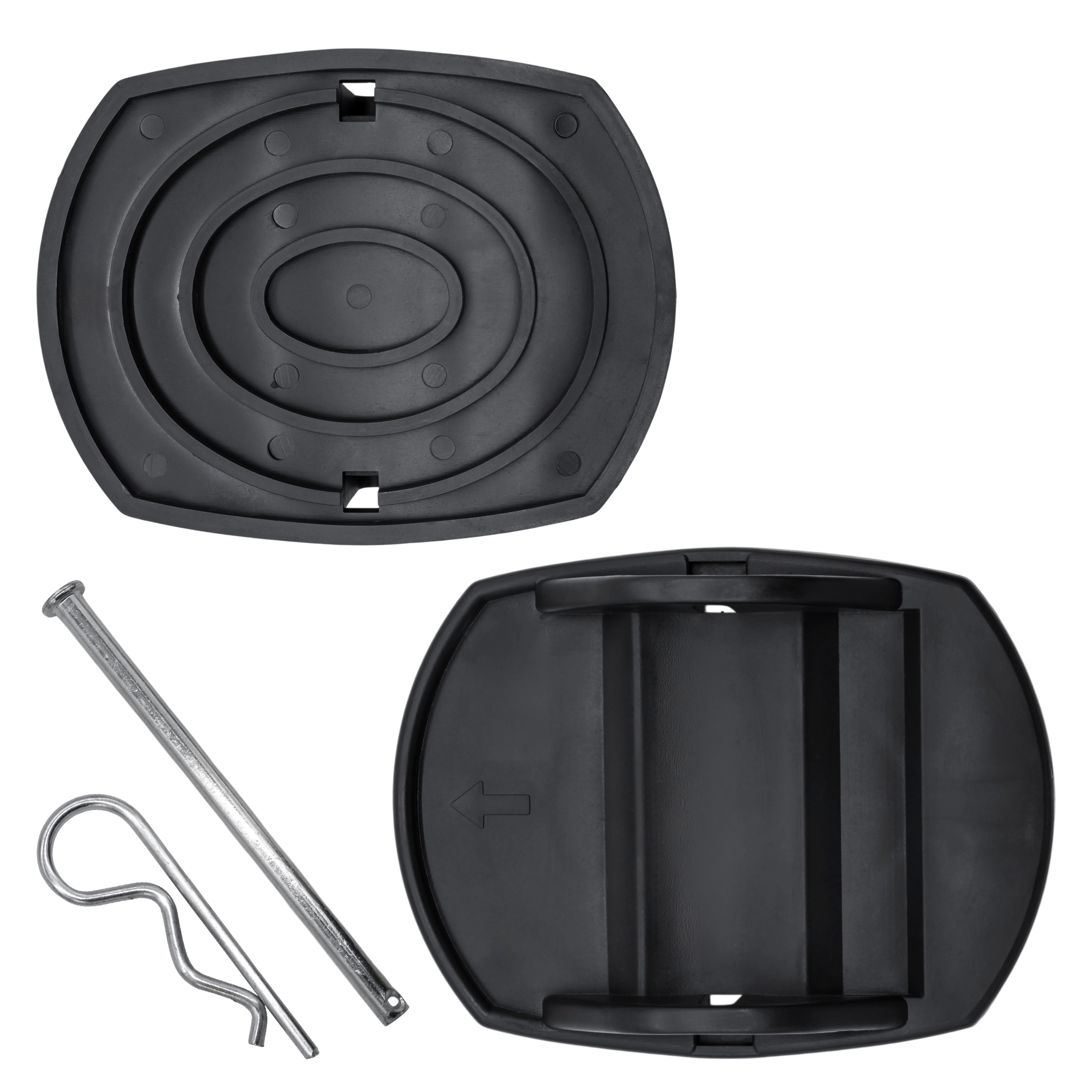 Stützplatten für Wohnwagen Stützen 18 x 14 cm schwarz - 4er Set - Stützfüße für Wohnmobile aus hochdichtem Polyethylen