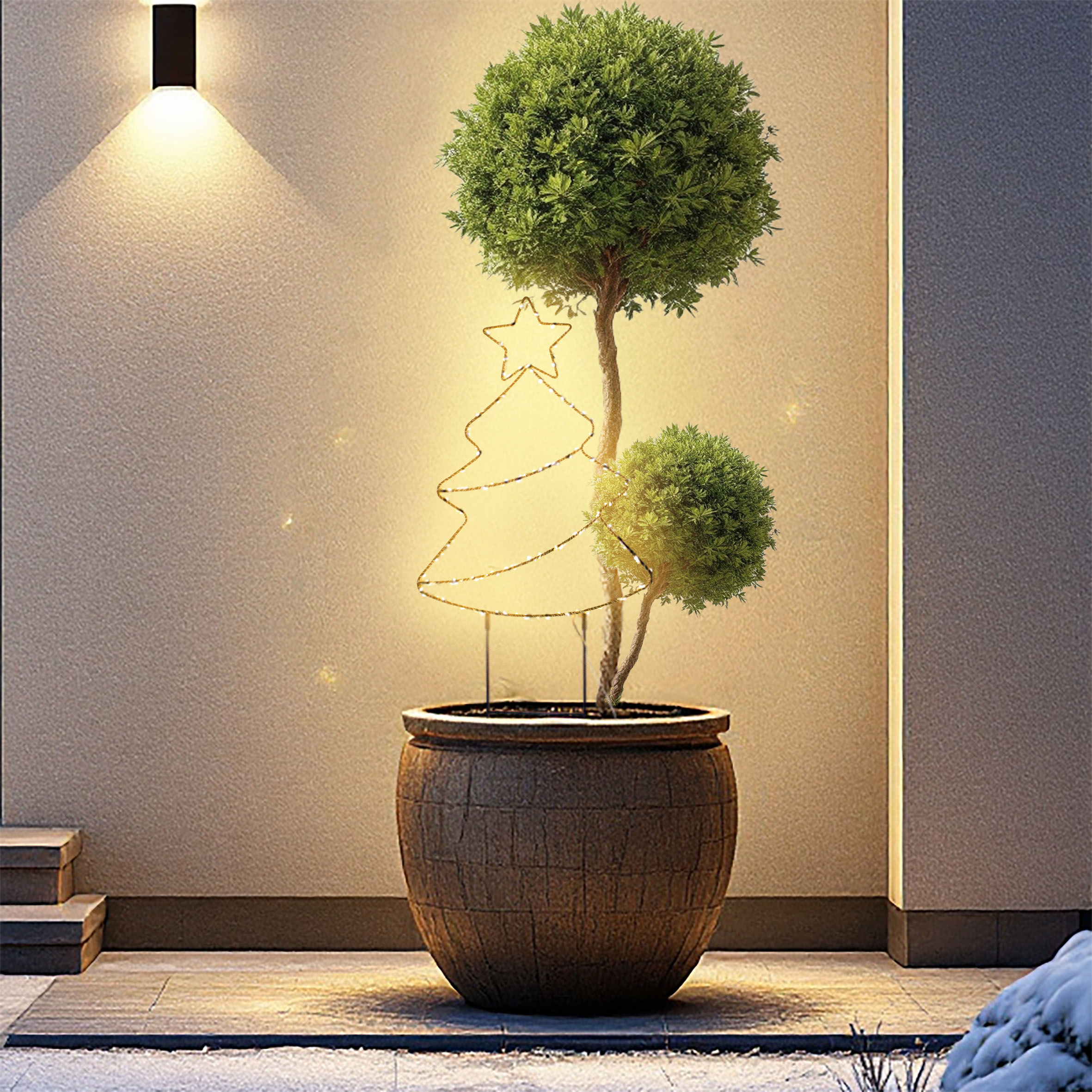 LED Gartenstecker Weihnachtsbaum mit Timer 96 cm  - 180 LEDs