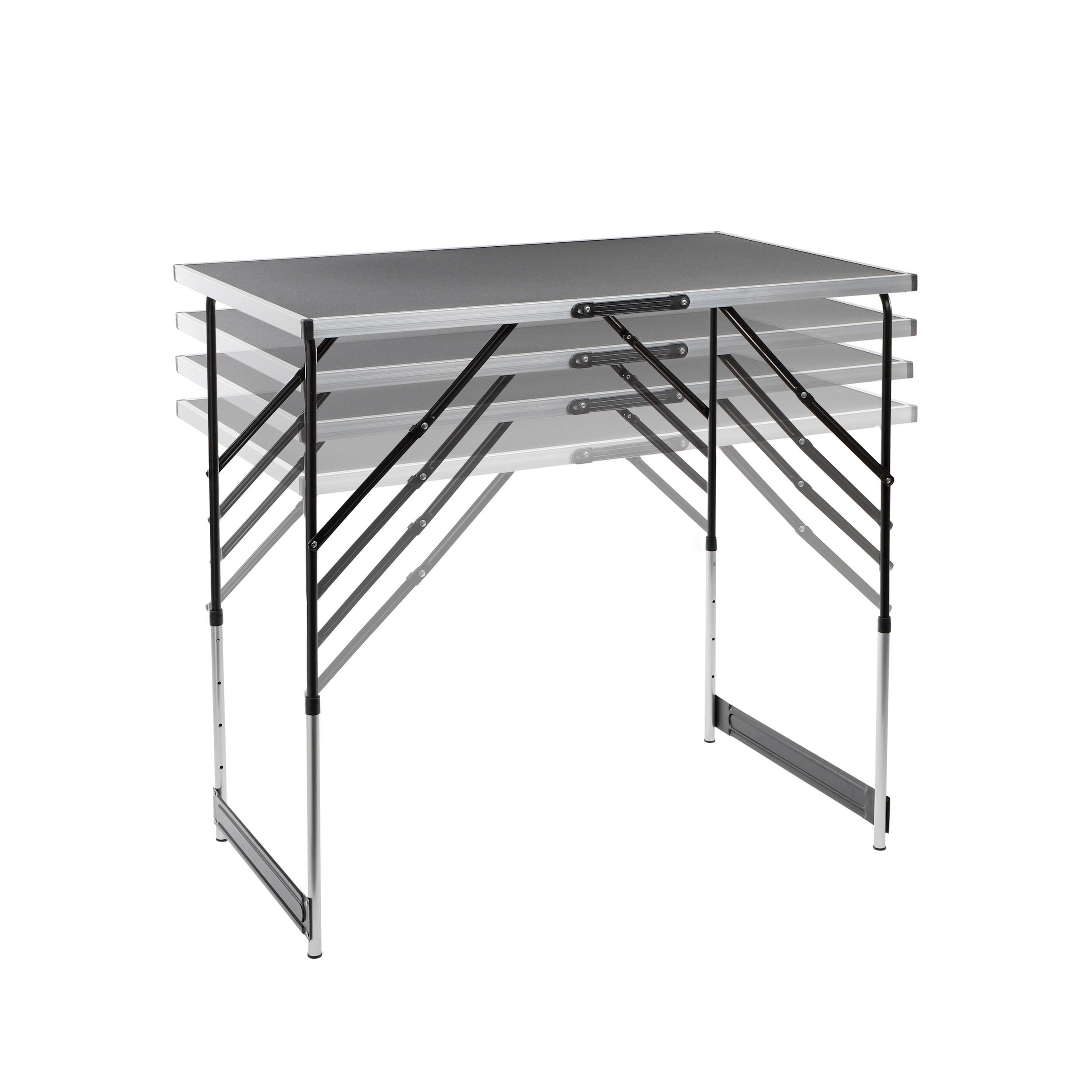 Aluminium Campingtisch höhenverstellbar - 100 x 60 cm - Universal Garten Tisch klappbar