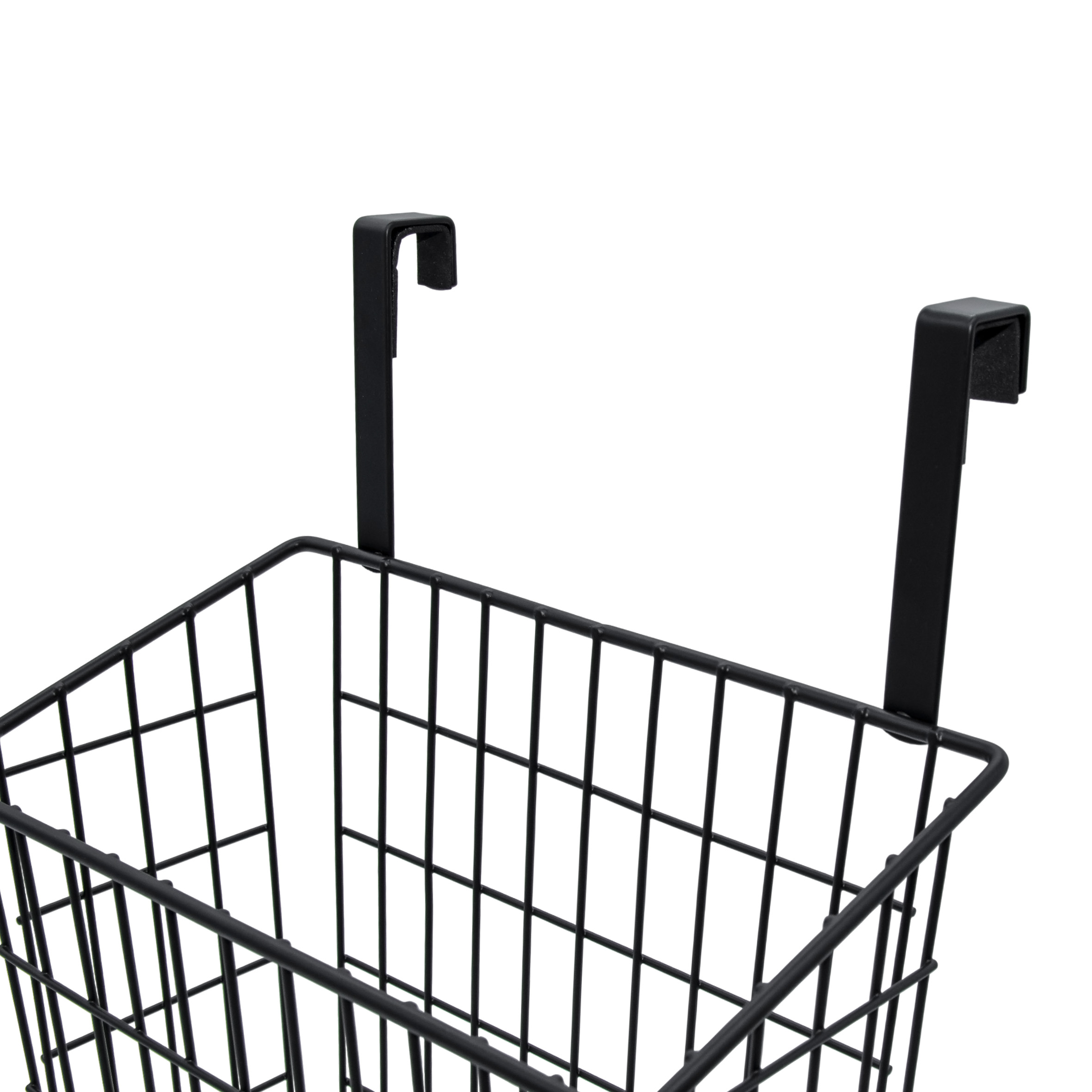 Metall Hängekorb schwarz für Schranktüren - 39 x 25 cm - Schrank Organizer zum Einhängen