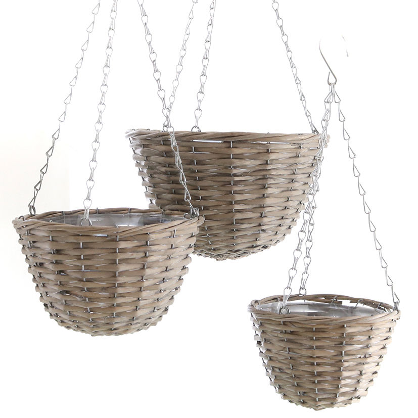 Blumenampel mit Kette - 3er Set - Pflanztopf zum hängen Blumen Topf bepflanzen