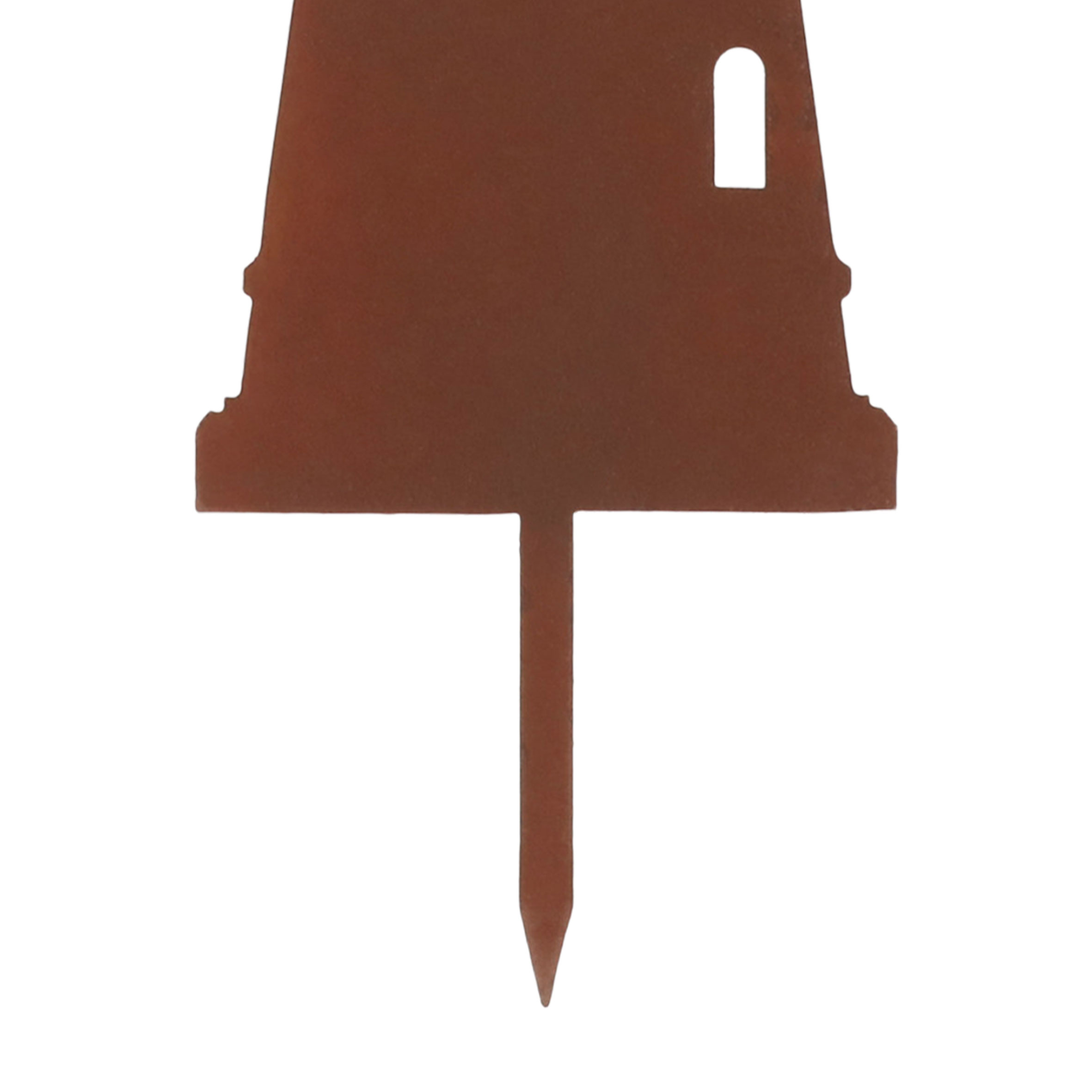Metall Gartenstecker Leuchtturm 32 x 10 cm in Rost Optik - 4er Set - Garten Deko Beetstecker für Außen