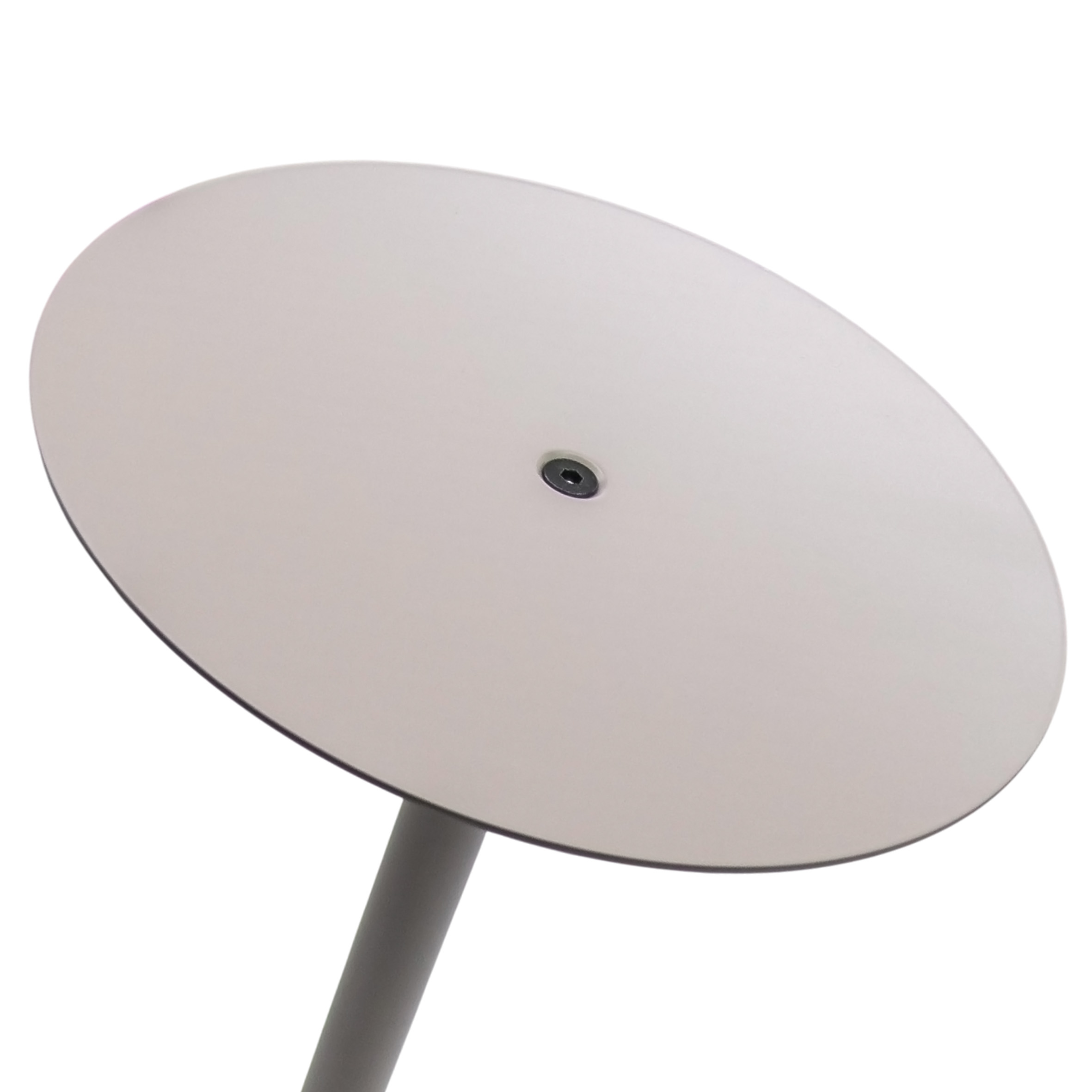 Metall Beistelltisch rund taupe - Ø 35 cm - Couchtisch im Bistrotisch Design