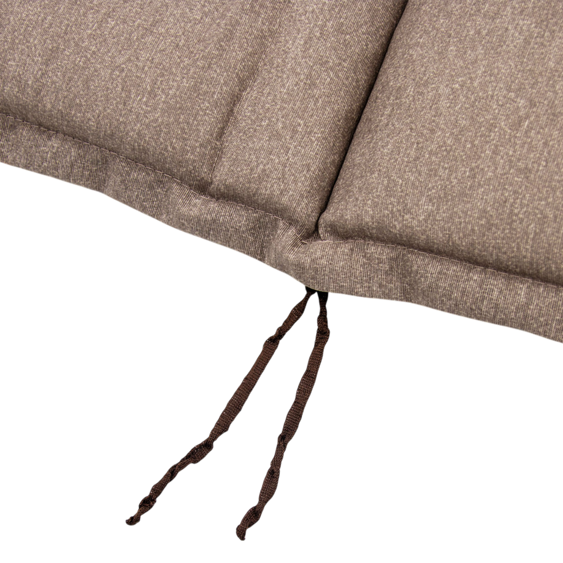 Universal Hochlehner Auflage taupe - 123 cm - Gartenstuhl Kissen einfarbig