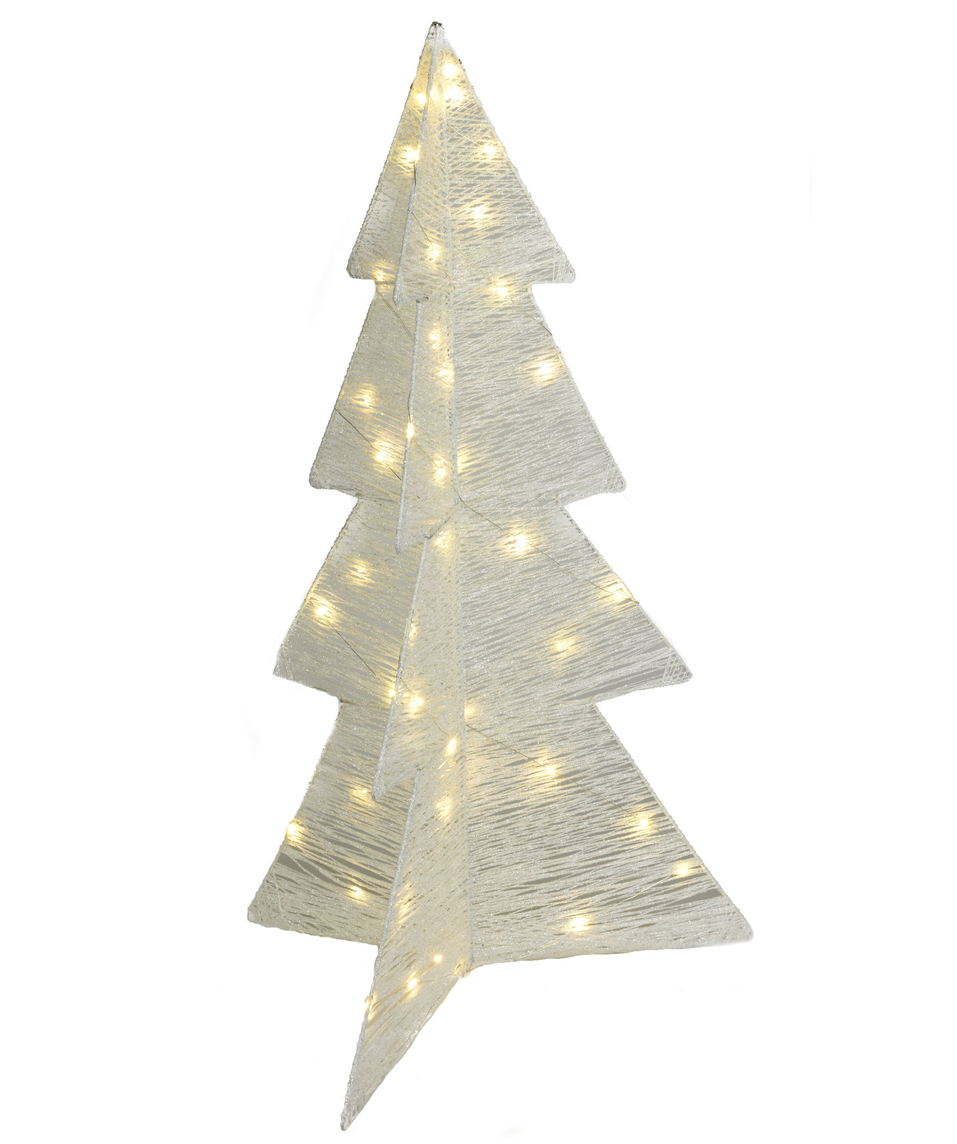 LED Tannenbaum 75 cm warm weiß beleuchtet mit Timer - Farbe wählbar - Klappbarer Deko Aufsteller mit 30 LED Batterie betrieben