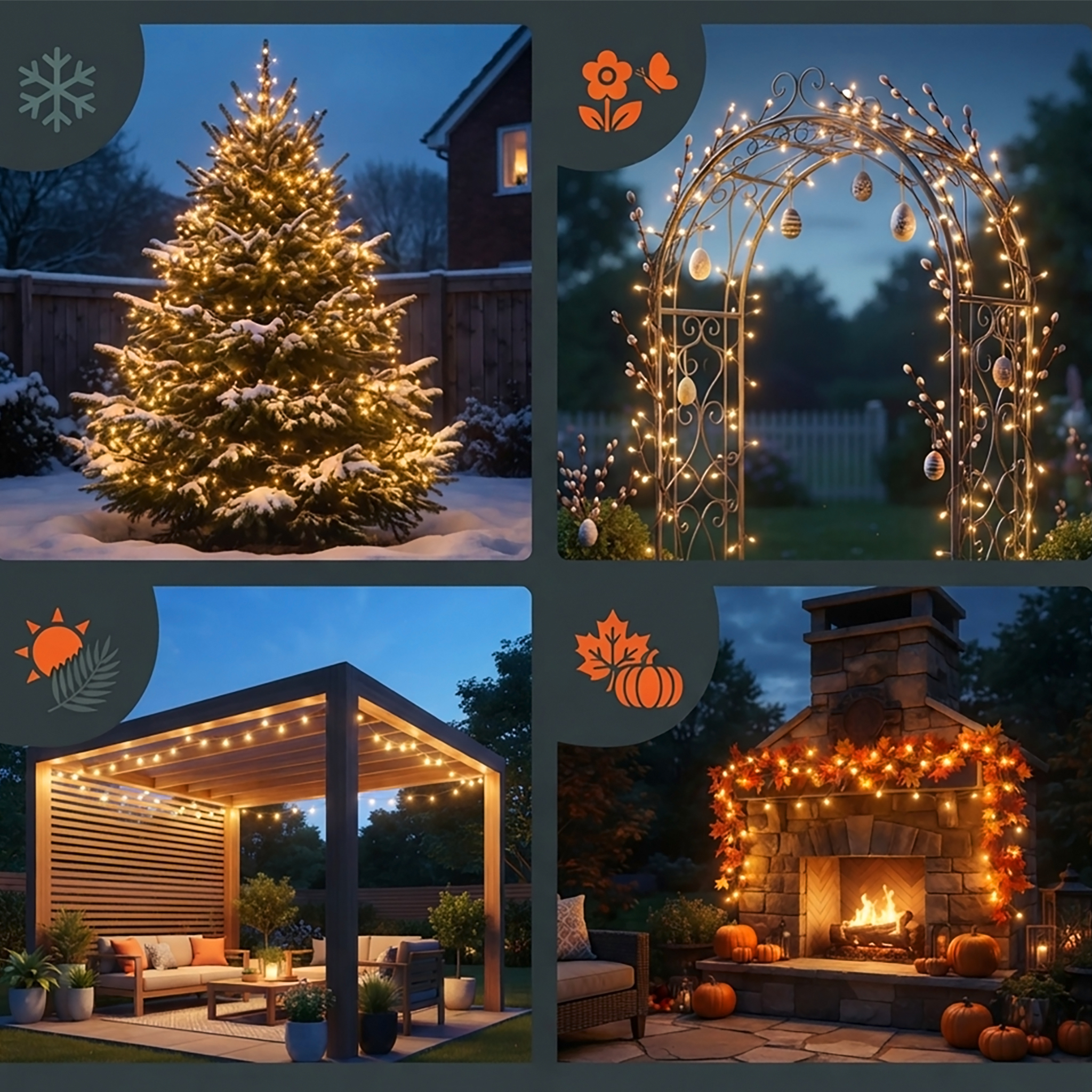 Lichterkette auf Trommel - 3 Größen - Micro Cluster LED extra warmweiß