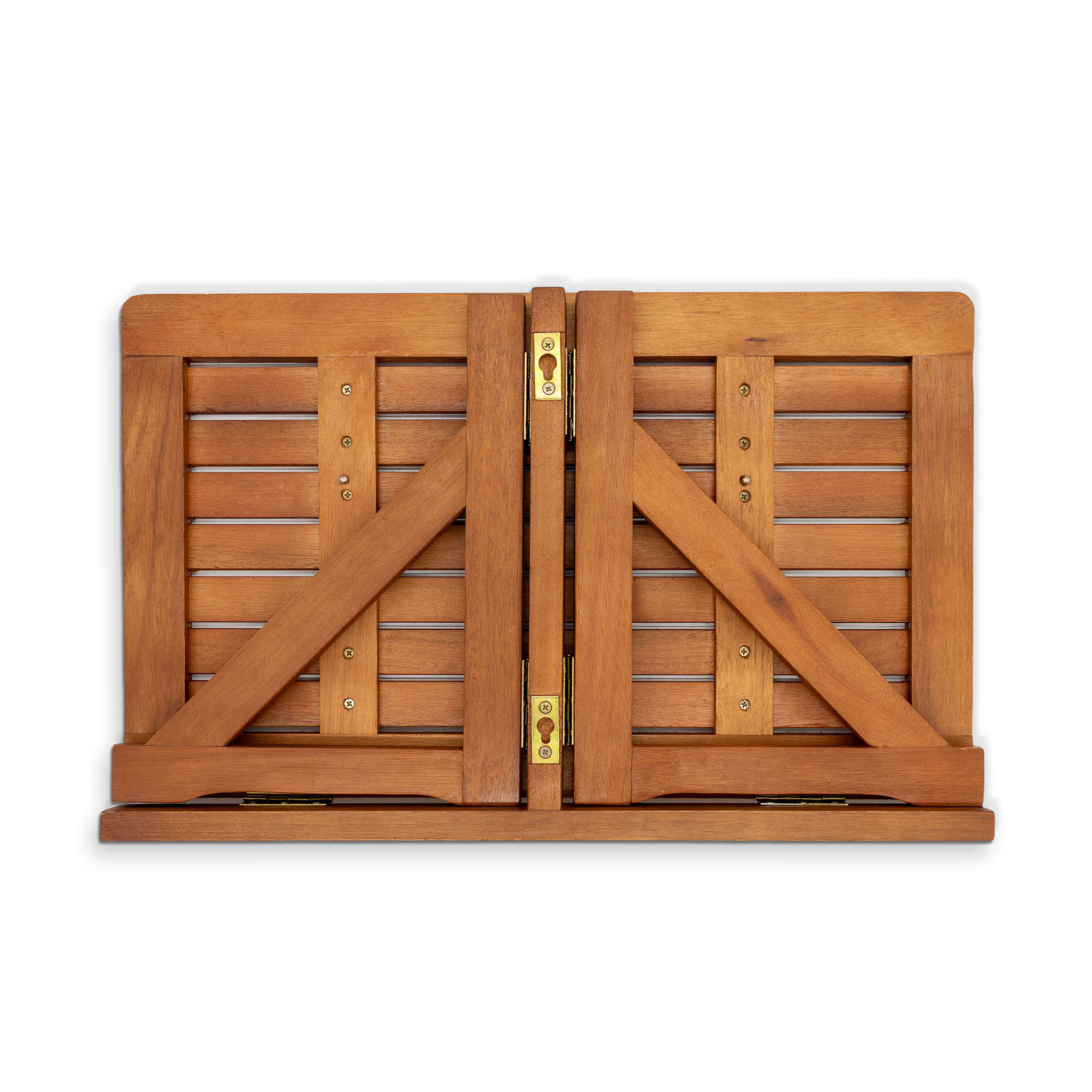 Eukalyptus Balkontisch natur - 60x40 cm - Balkon Hängetisch aus Holz
