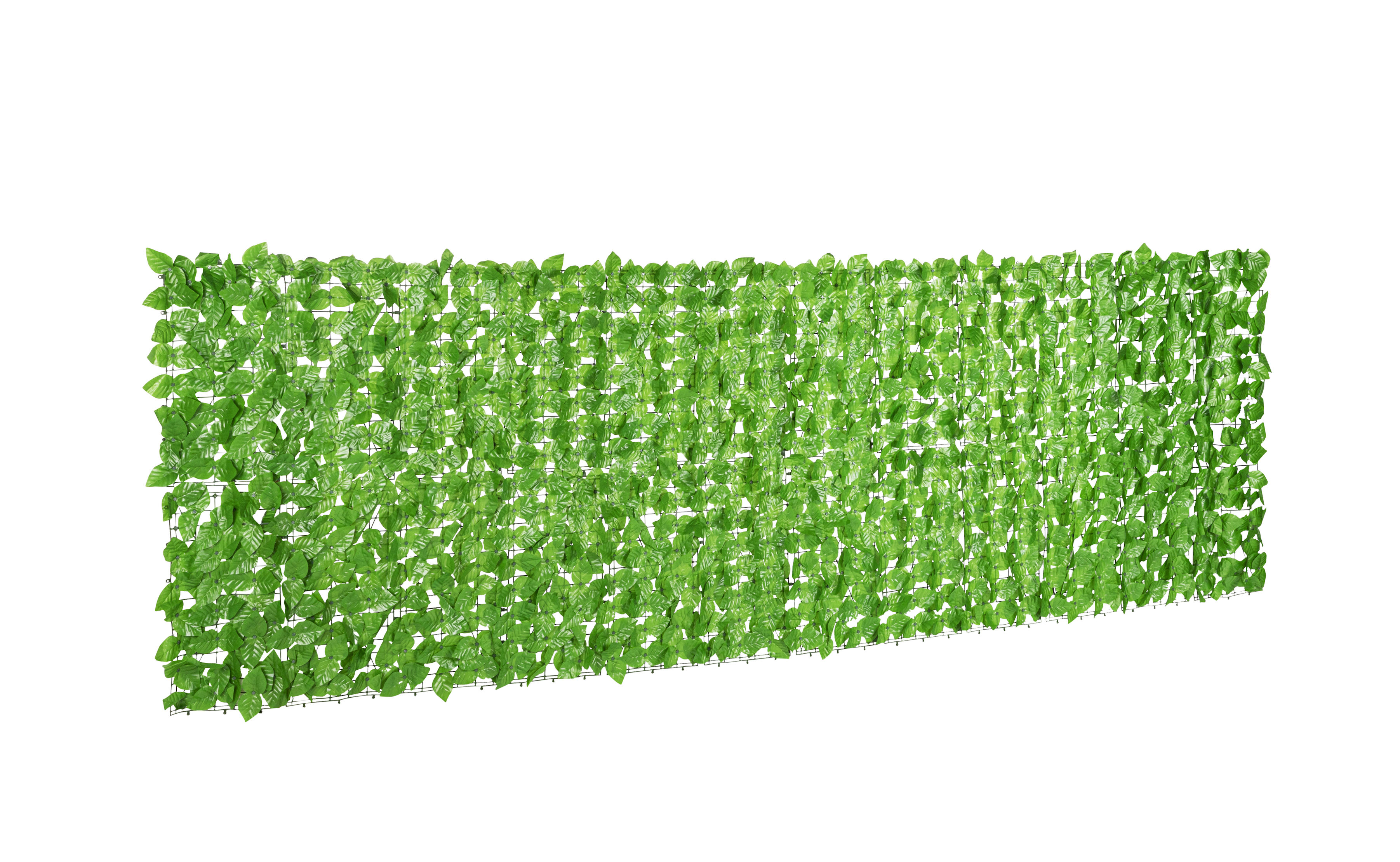 Sichtschutzhecke Blätterwand - 300 x 100 cm - komplett