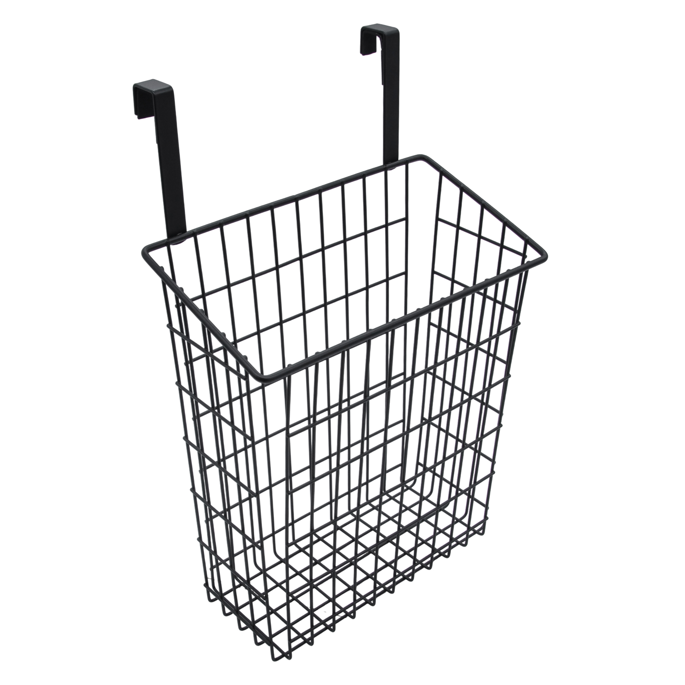 Metall Hängekorb schwarz für Schranktüren - 39 x 25 cm - Schrank Organizer zum Einhängen