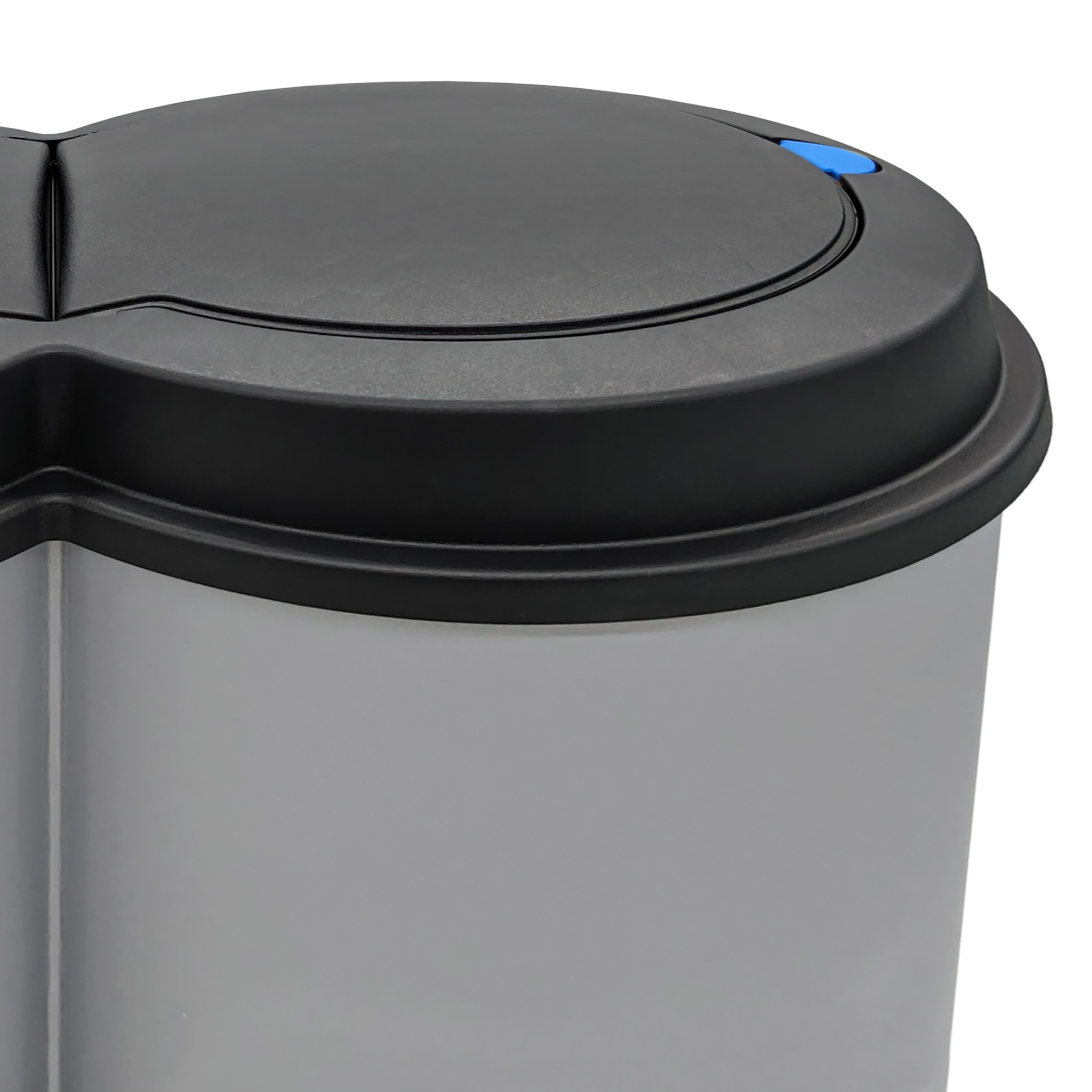 Abfalleimer 2x25 Liter Duo Bin - Farbe: grau mit schwarzem Deckel