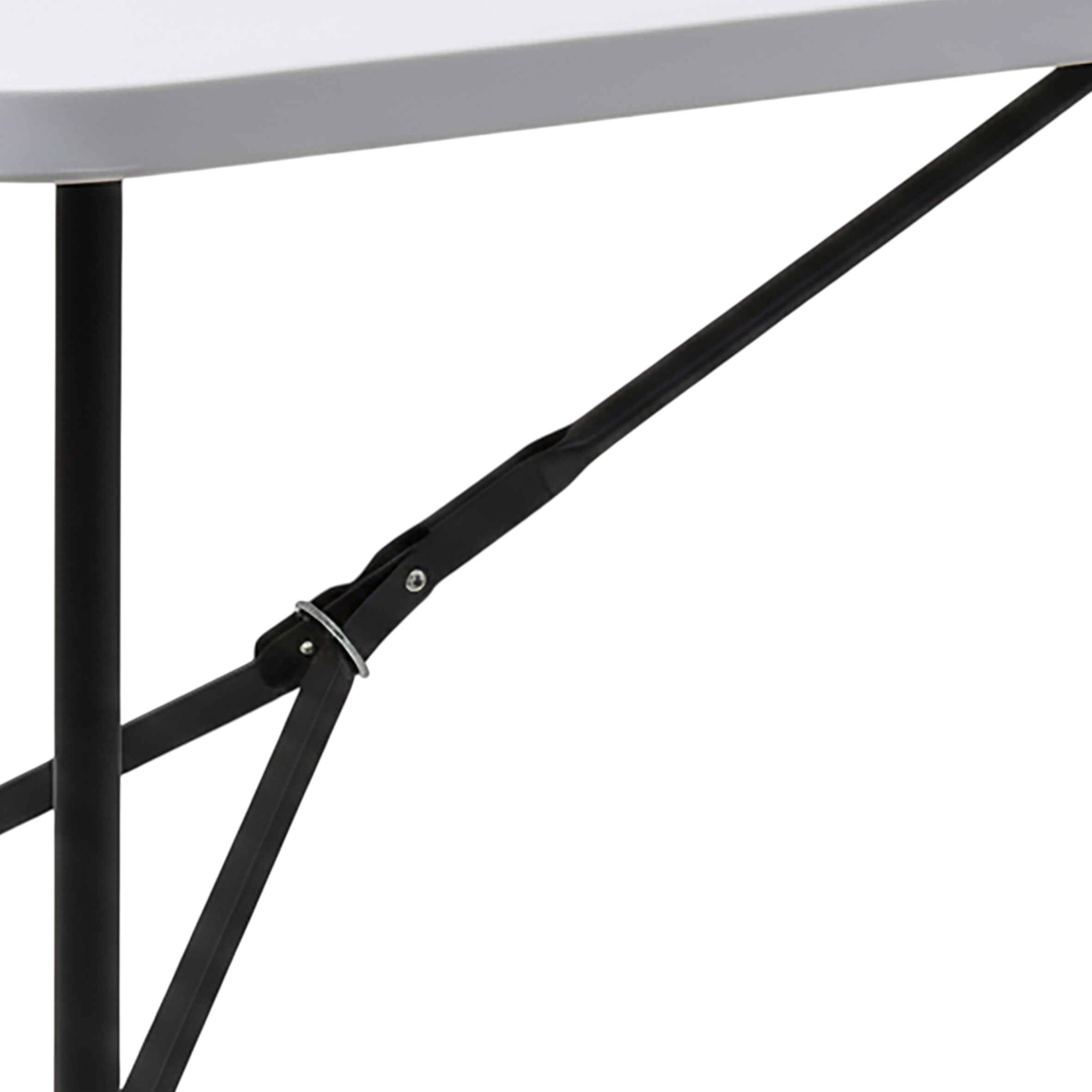 XL Klapptisch weiß mit Stahlgestell wetterfest - 180 x 68 cm - Campingtisch groß klappbar mit Tragegriff