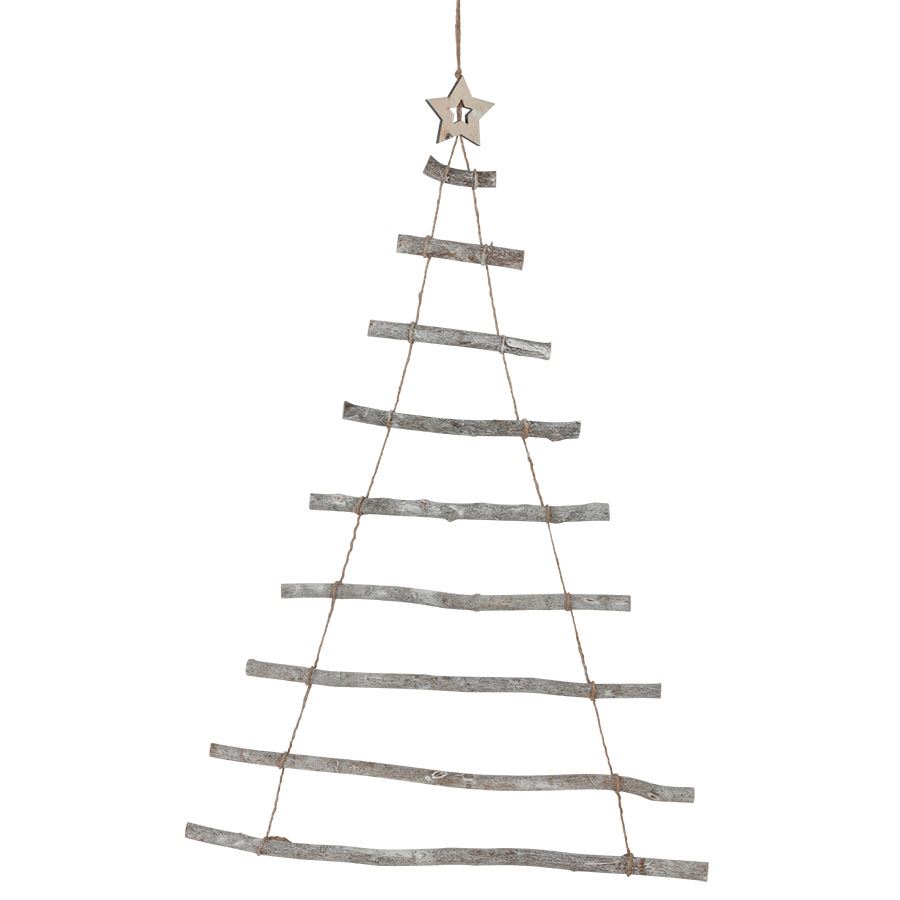 Wandobjekt Weihnachtsbaum mit 9 Ebenen - Holz ca. 90x62 cm