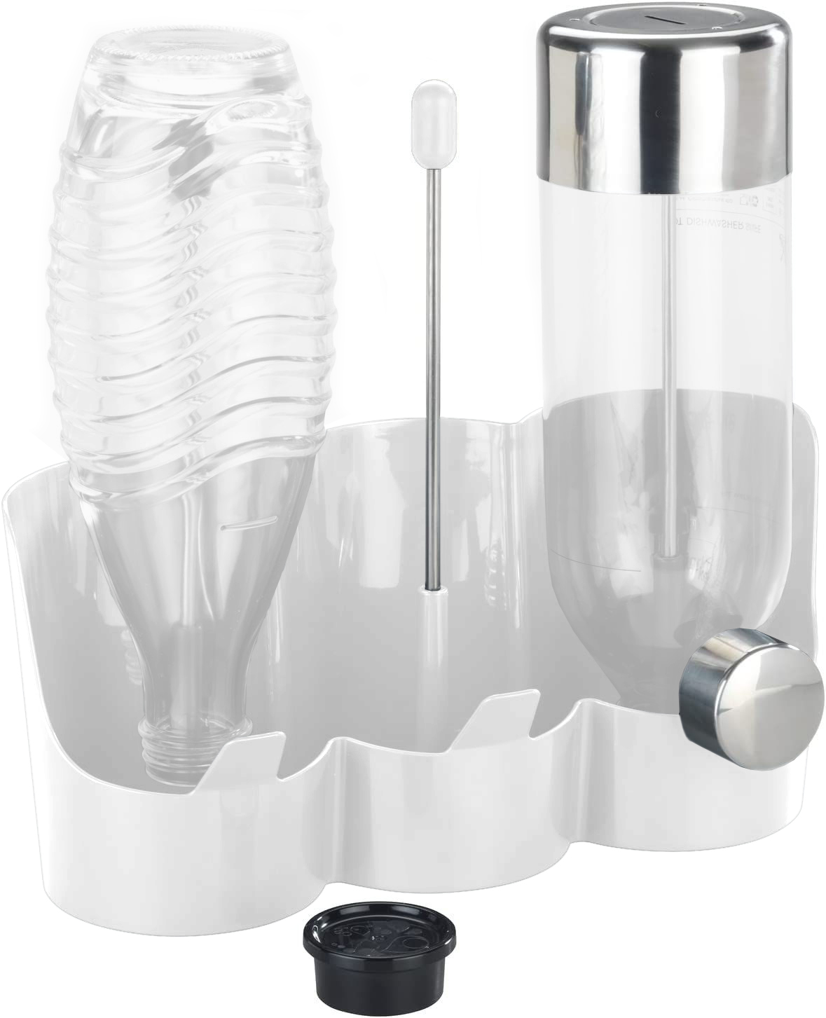WENKO 3er Flaschenhalter 29 x 12 cm - grau oder weiß - Universal Abtropfgestell für 3 Trinkflaschen