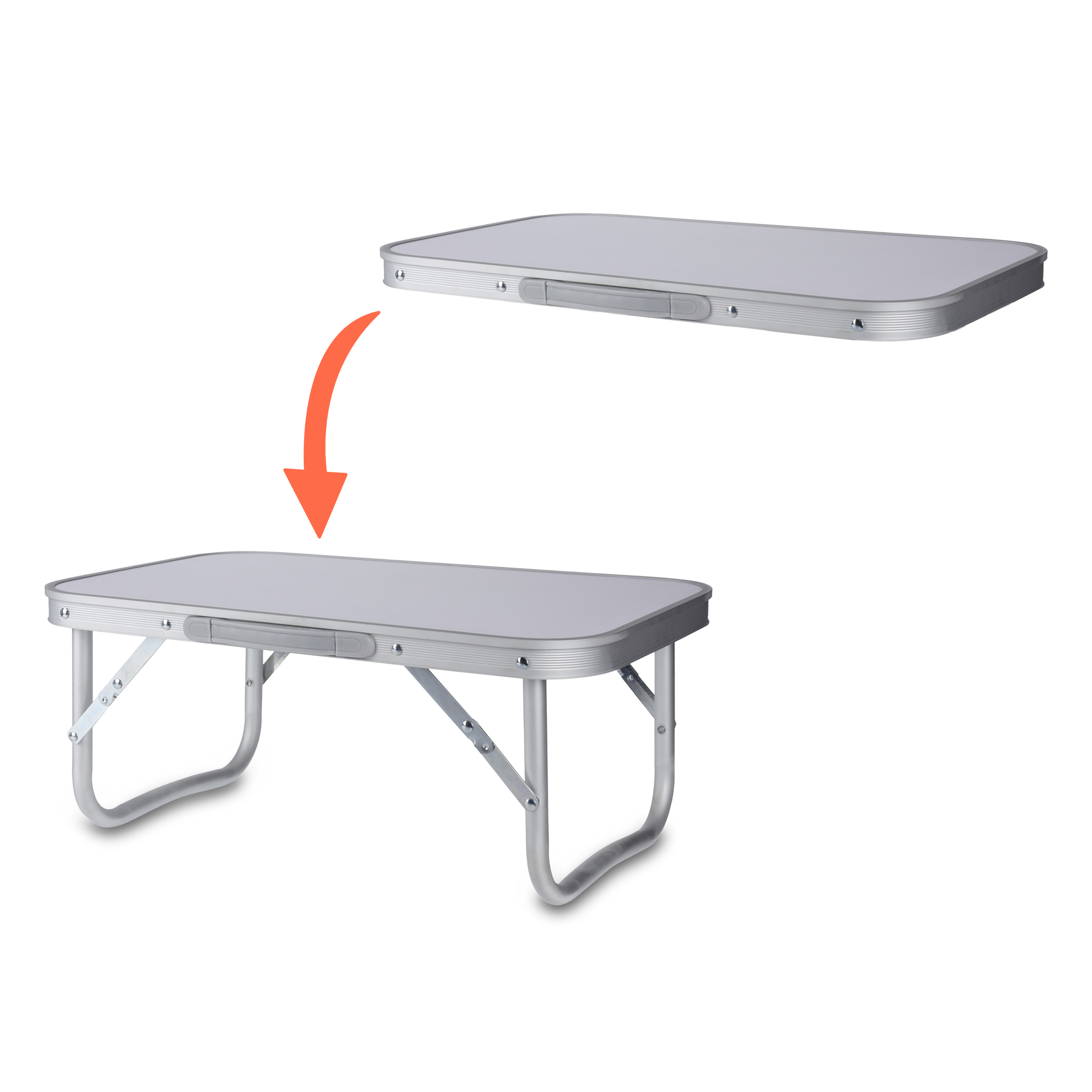 Mini Campingtisch weiß klappbar - 56 x 34 cm
