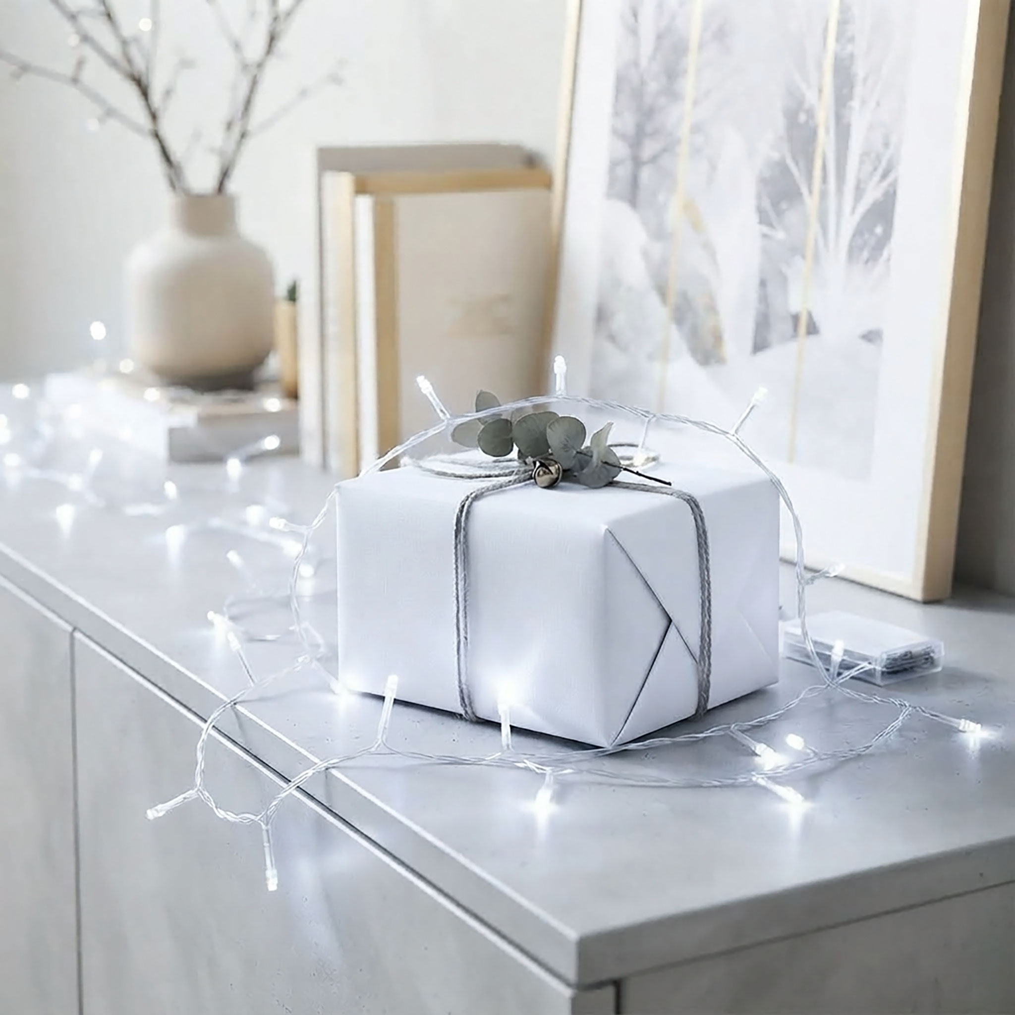 LED Deko Lichterkette für den Innenbereich - warm oder kalt weiß / 10-80 LED - Weihnachts Tischlichterkette