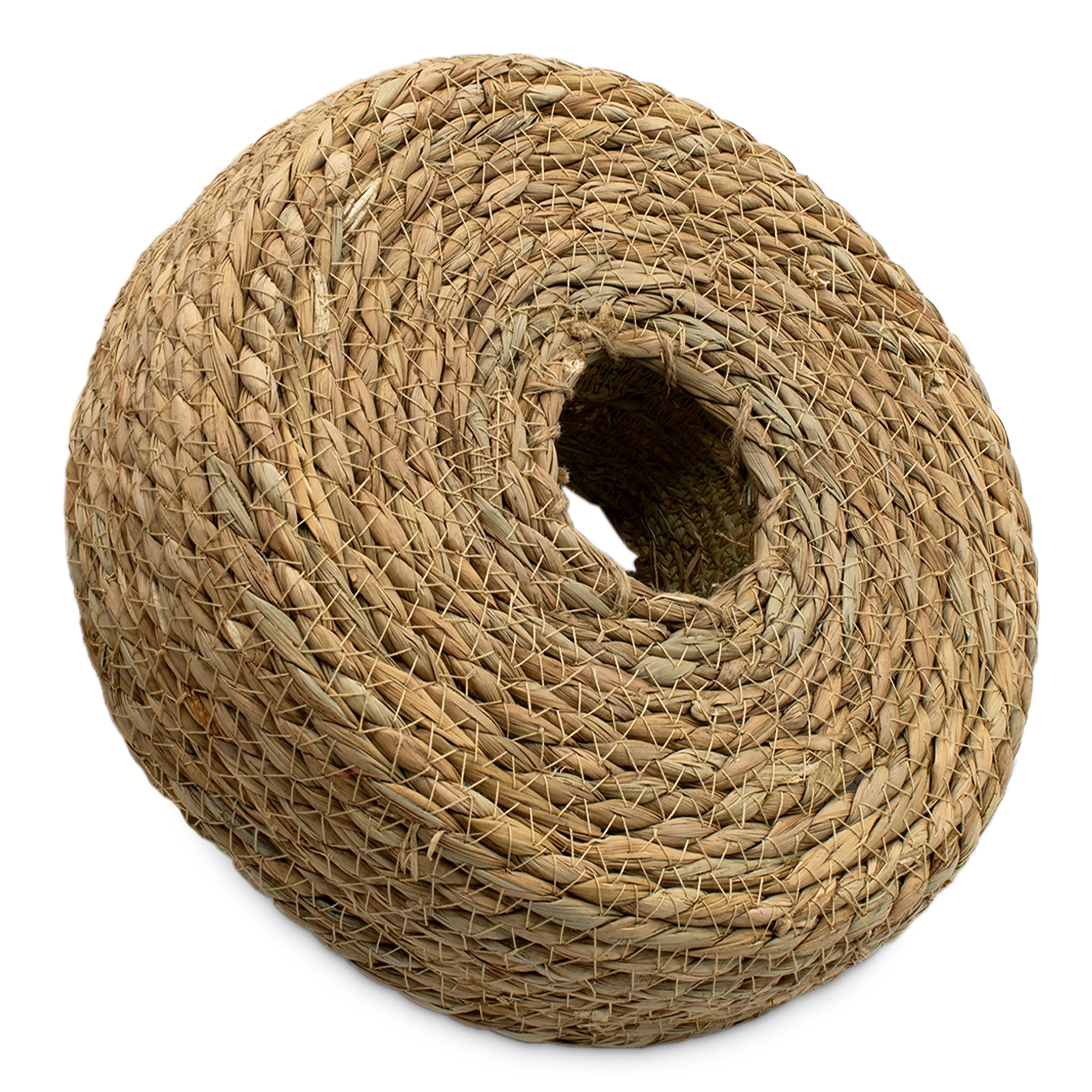 Seegras Pflanzring natur 2er Set mit Folie - 34 / 27 cm - Naturfaser Blumenschale zum direkten Bepflanzen