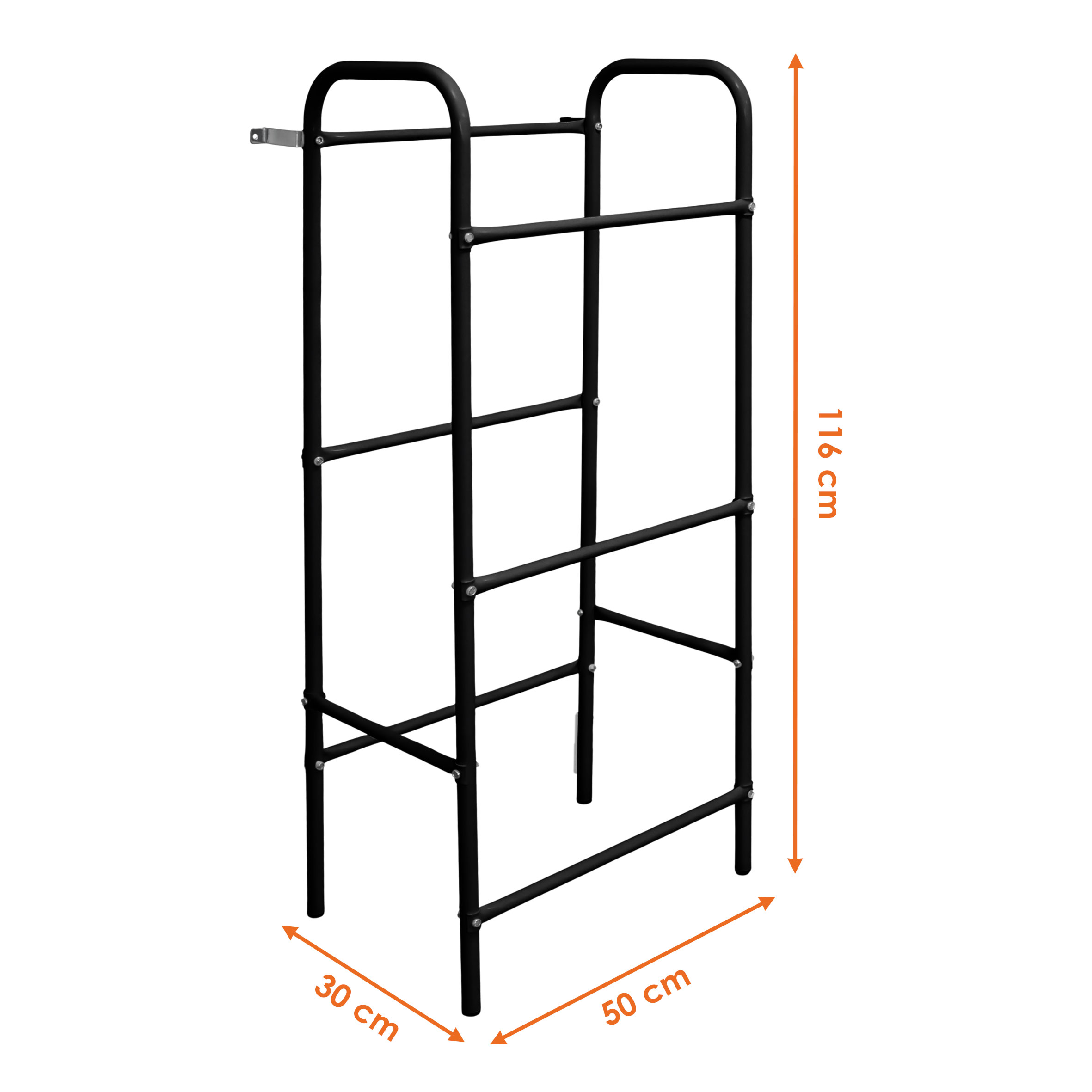 Metall Getränkekisten Ständer schwarz - 116 x 50 cm / 3 Kisten - Kasten Regal Ständer