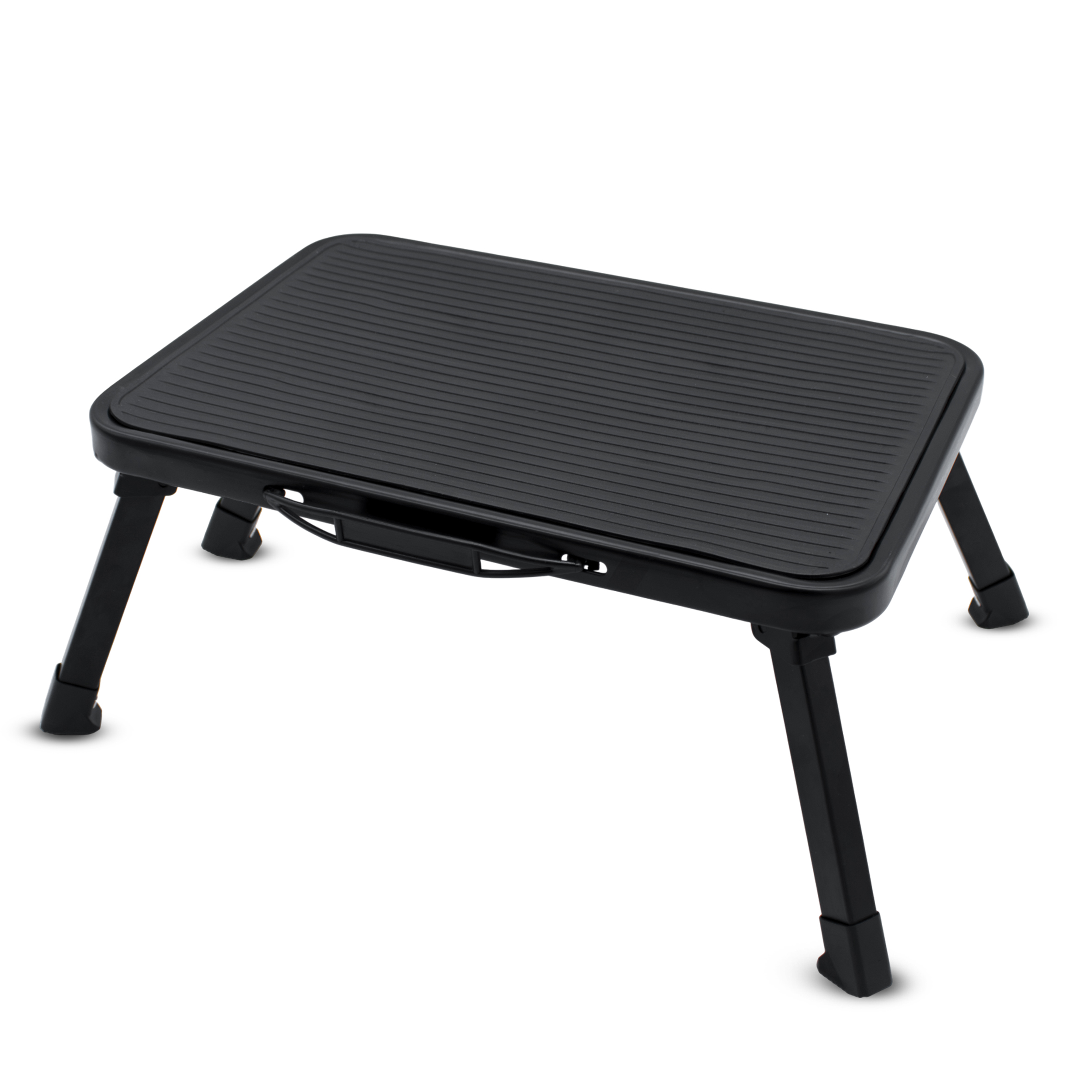Klapptritt mit Tragegriff und Antirutsch - bis 150 kg - Trittstufe Stahl Camping Stufe Aufstiegshocker