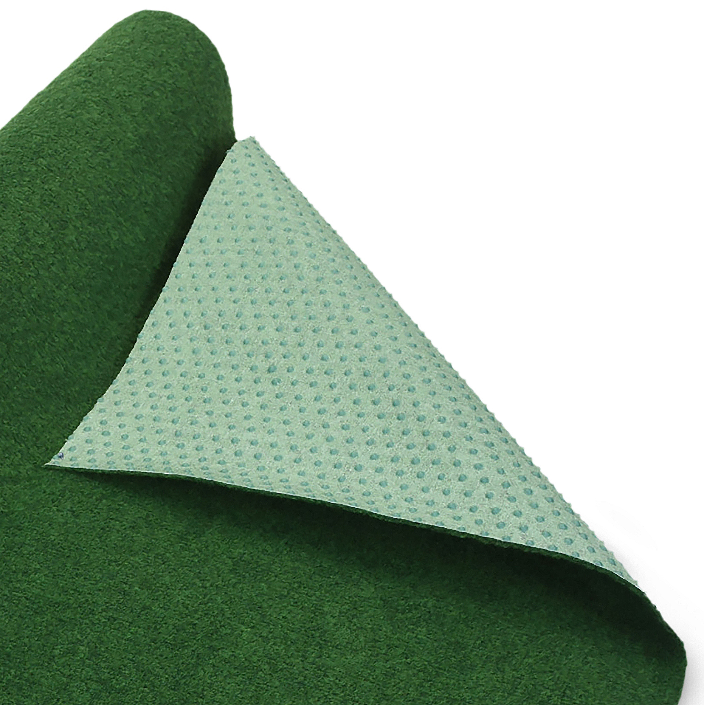 XL Rasen Teppich mit Drainage Noppen - 400 x 100 cm - Outdoor Kunstrasen Matte in grün wetterfest