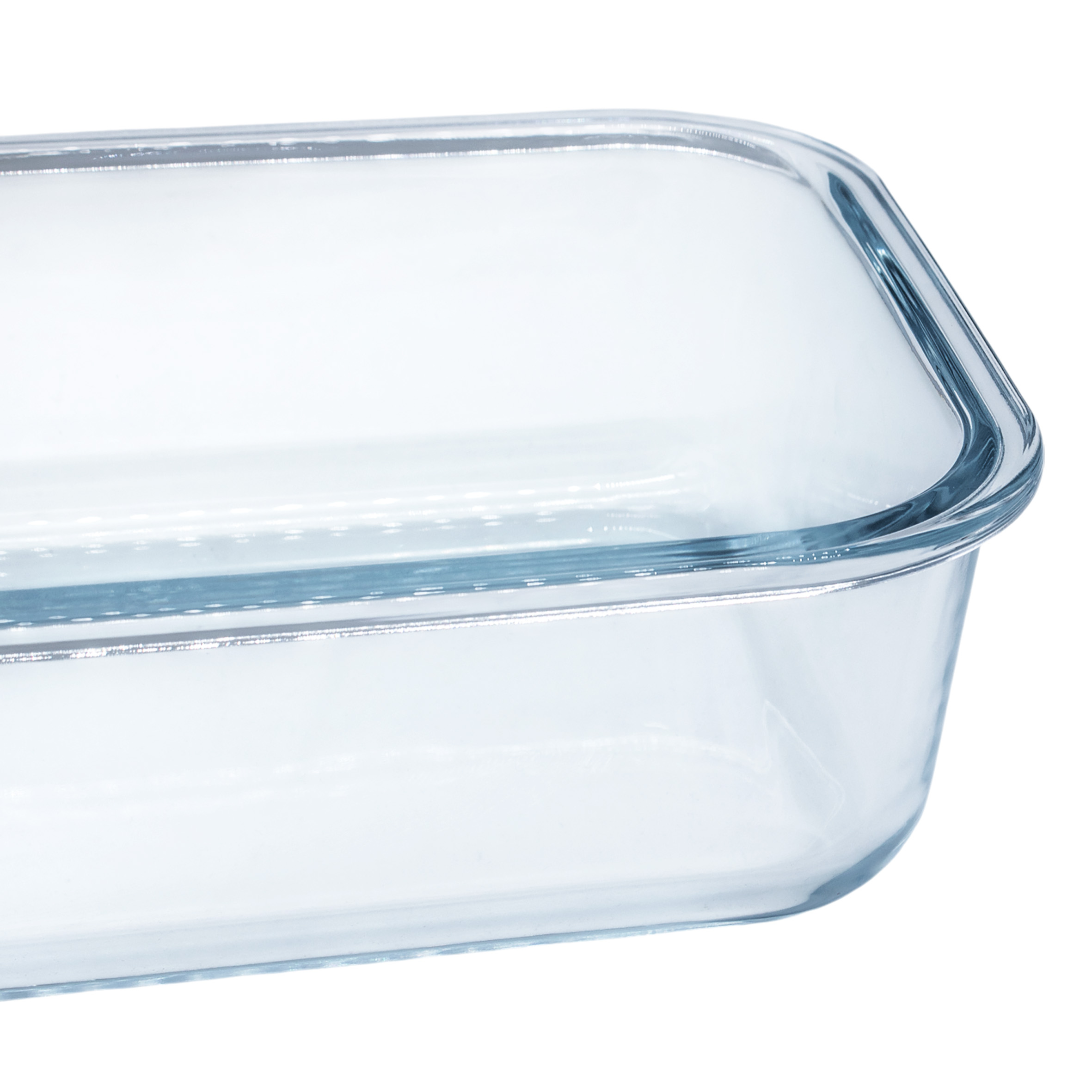 Glas Frischhaltedose mit Kunststoff Deckel - 1480 ml - Meal Prep Lebensmittelbox Mikrowellen geeignet