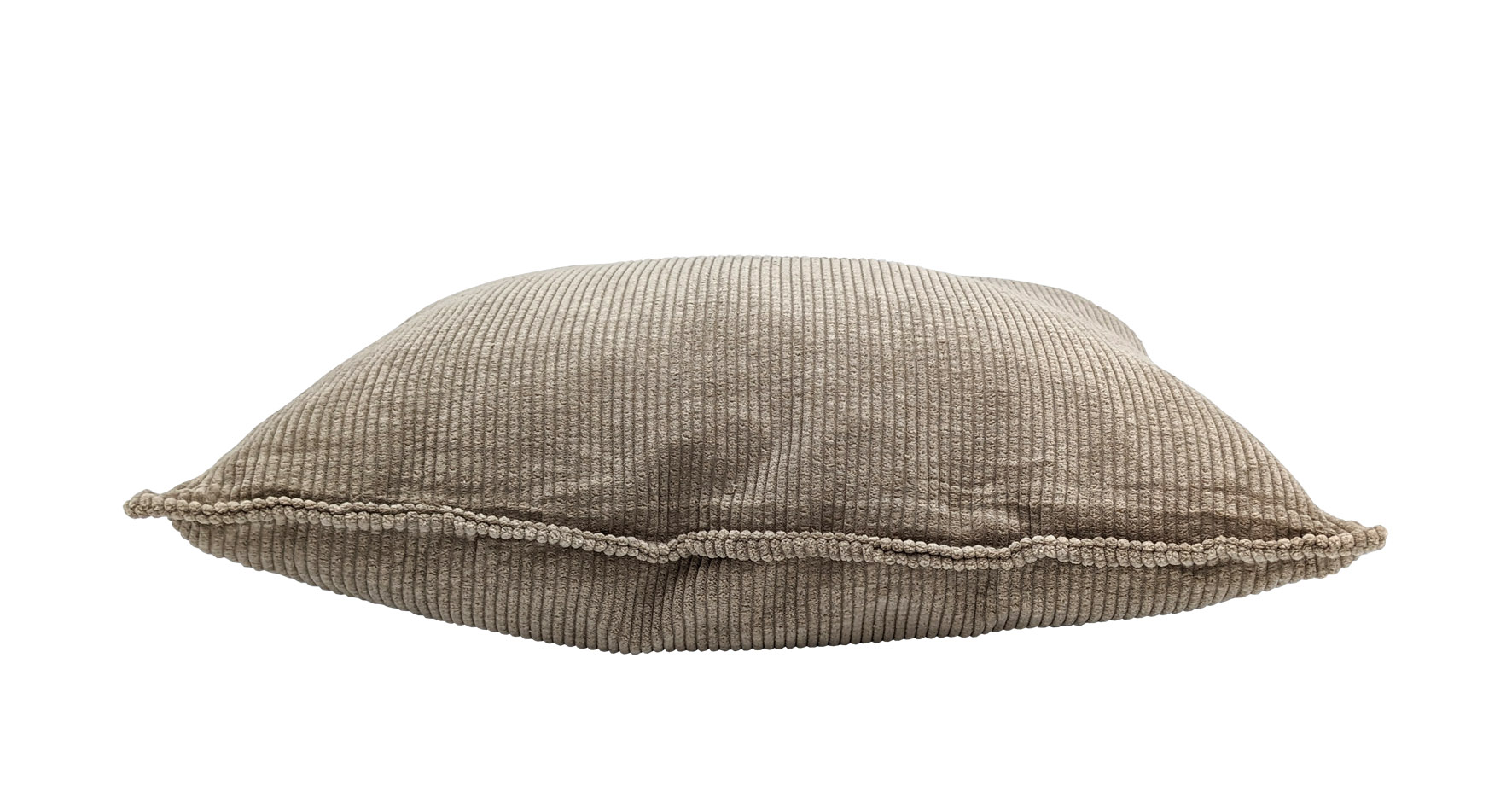 Cord Dekokissen 2er Set je 45 cm - kokossnuss braun / schwarz / braun - Zierkissen mit Füllung und Bezug - Kuschelkissen Sofakissen Rückenkissen