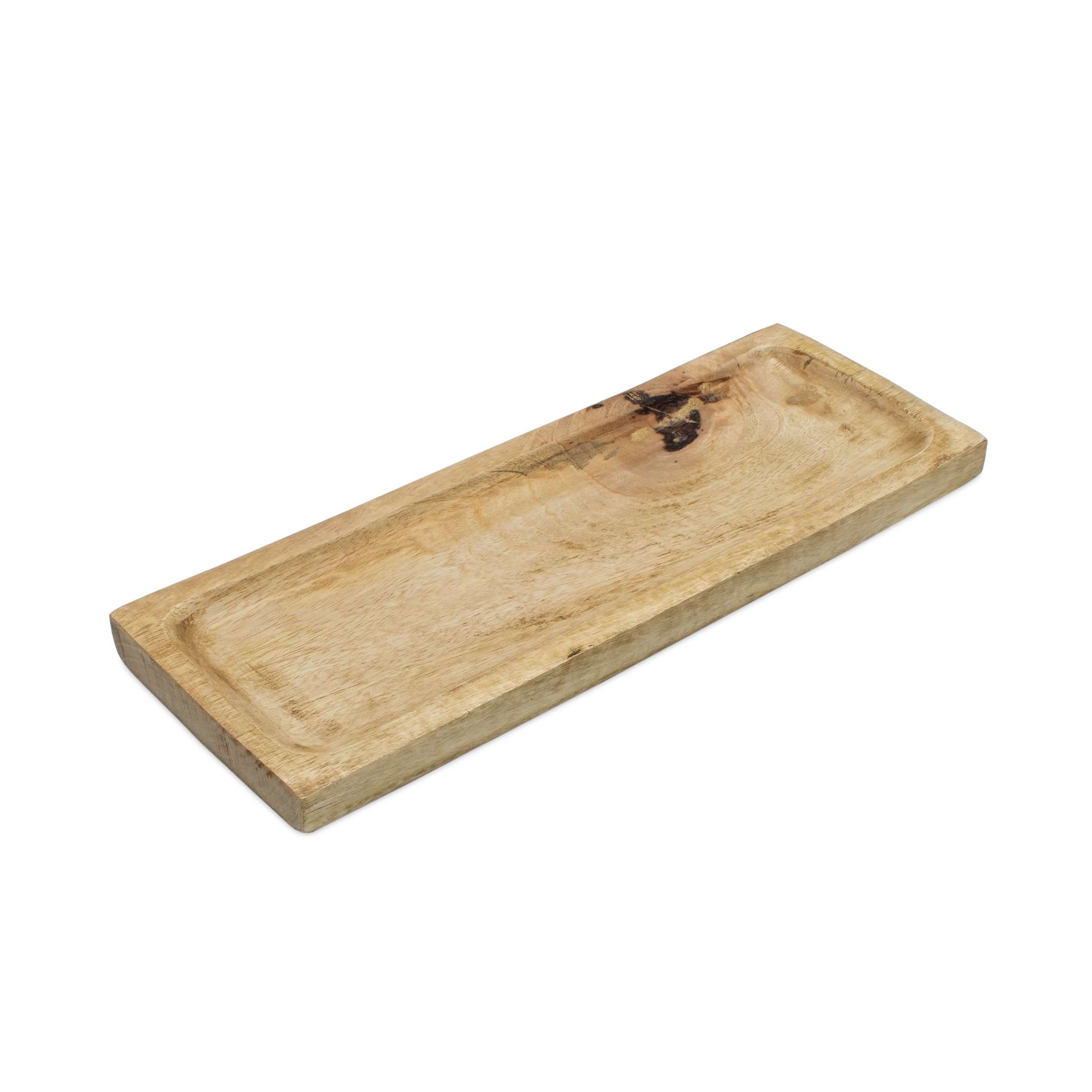 Mango Holztablett natur - 35 x 13 cm - Advents Kerzen Tablett
