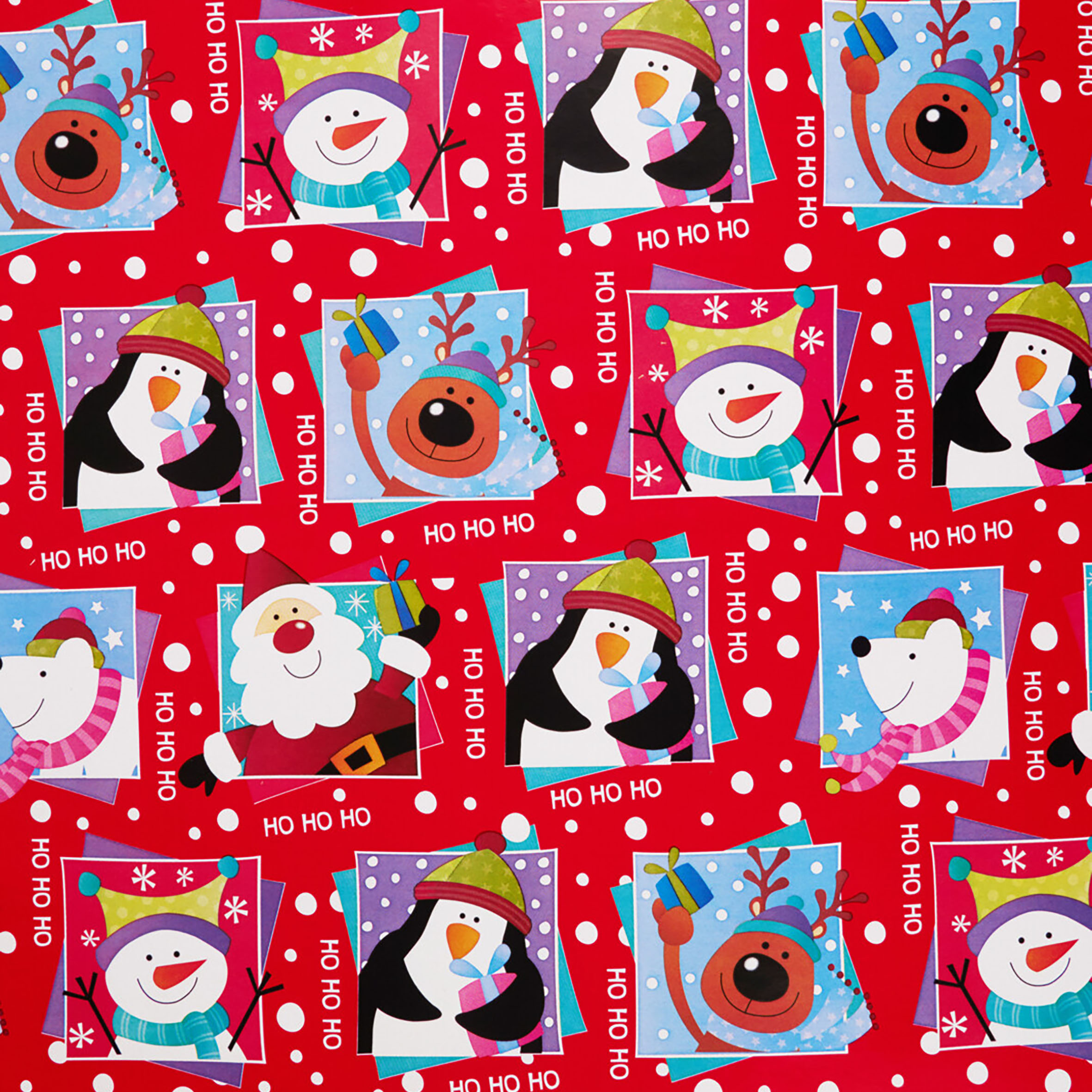 Weihnachts Geschenkpapier 500 x 100 cm mit festlichen Motiven - 4 Stück - XXL Weihnachtsgeschenk Papierrolle 5 Meter bunt