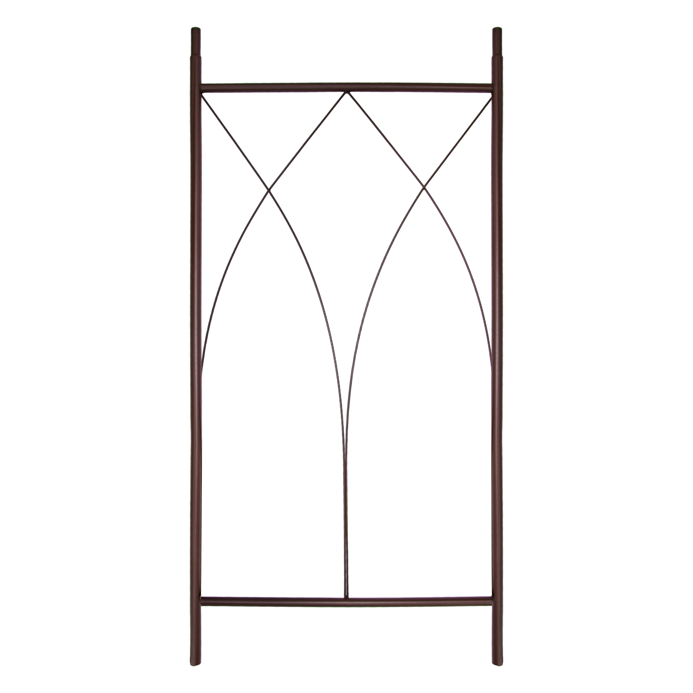 Metall Rosen Pavillon rost braun - 270 x 200 cm - Stahl Rankgitter pulverbeschichtet