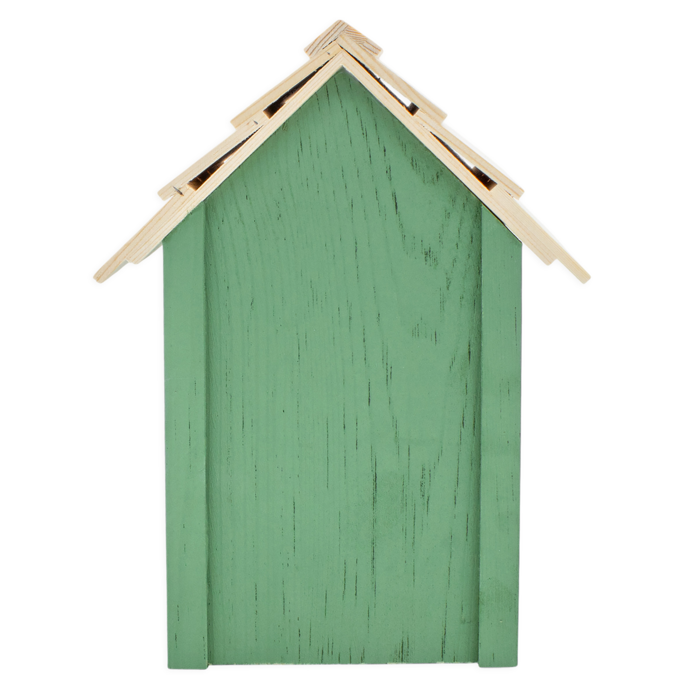 Holz Vogelhäuschen grün zum Hinstellen - 25 x 18 cm - Vogel Nistkasten für kleine Singvögel